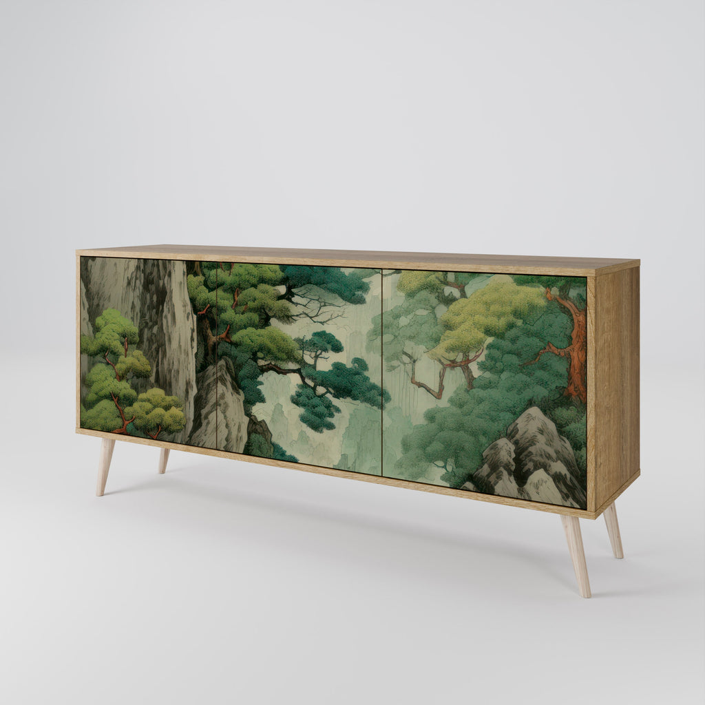 Buffet 3 portes VERDURE ABYSS effet chêne