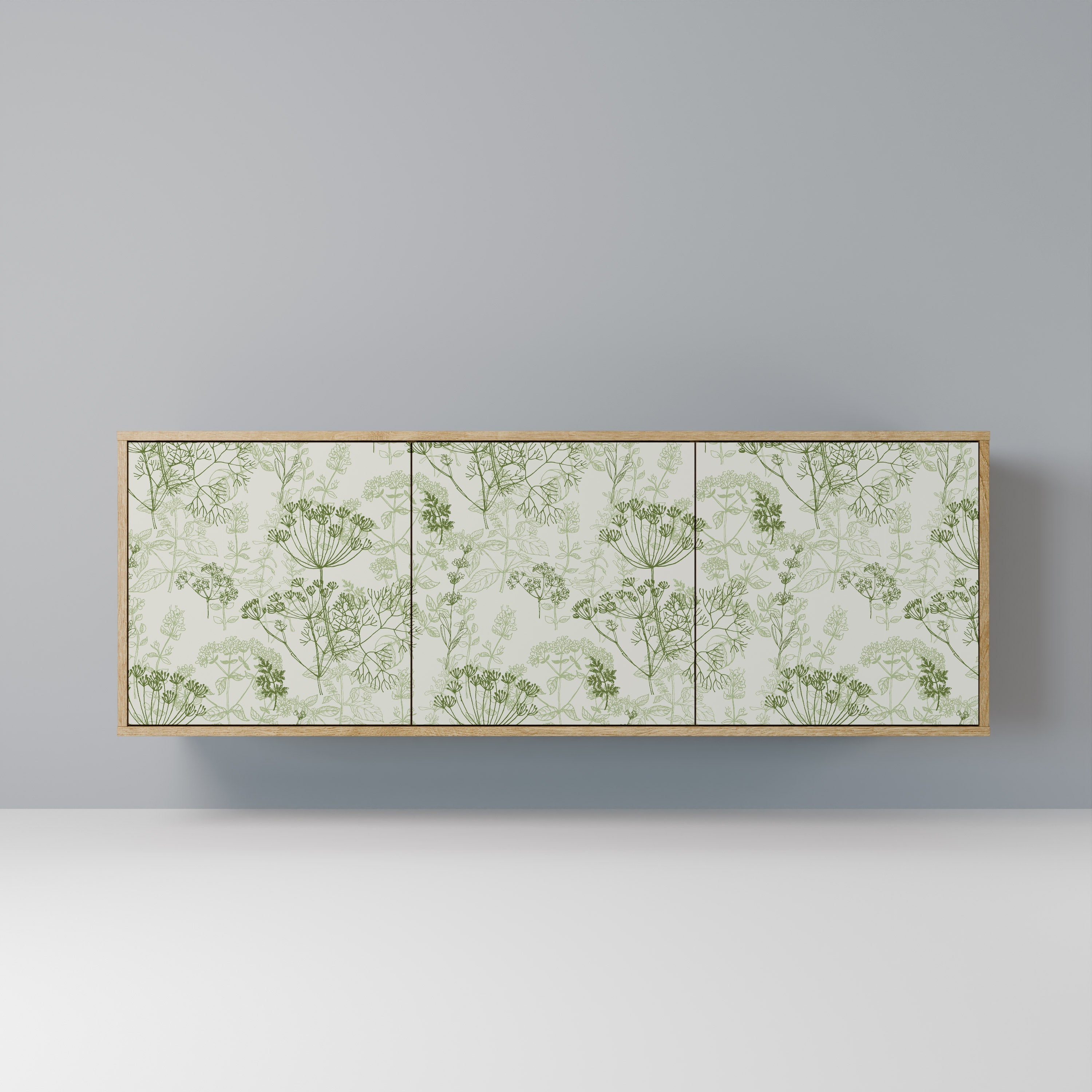 Buffet 3 portes à baldaquin FENNEL effet chêne