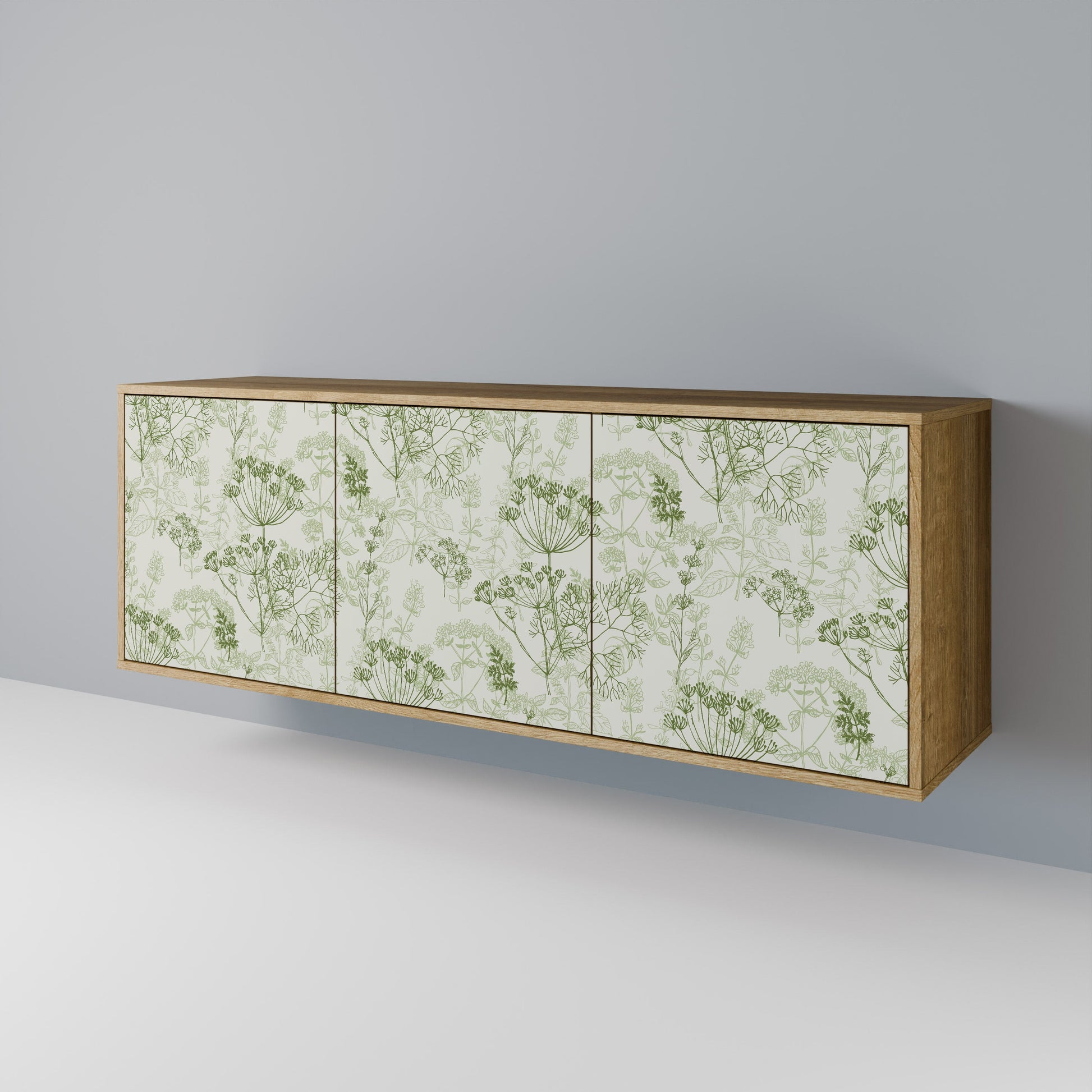Buffet 3 portes à baldaquin FENNEL effet chêne
