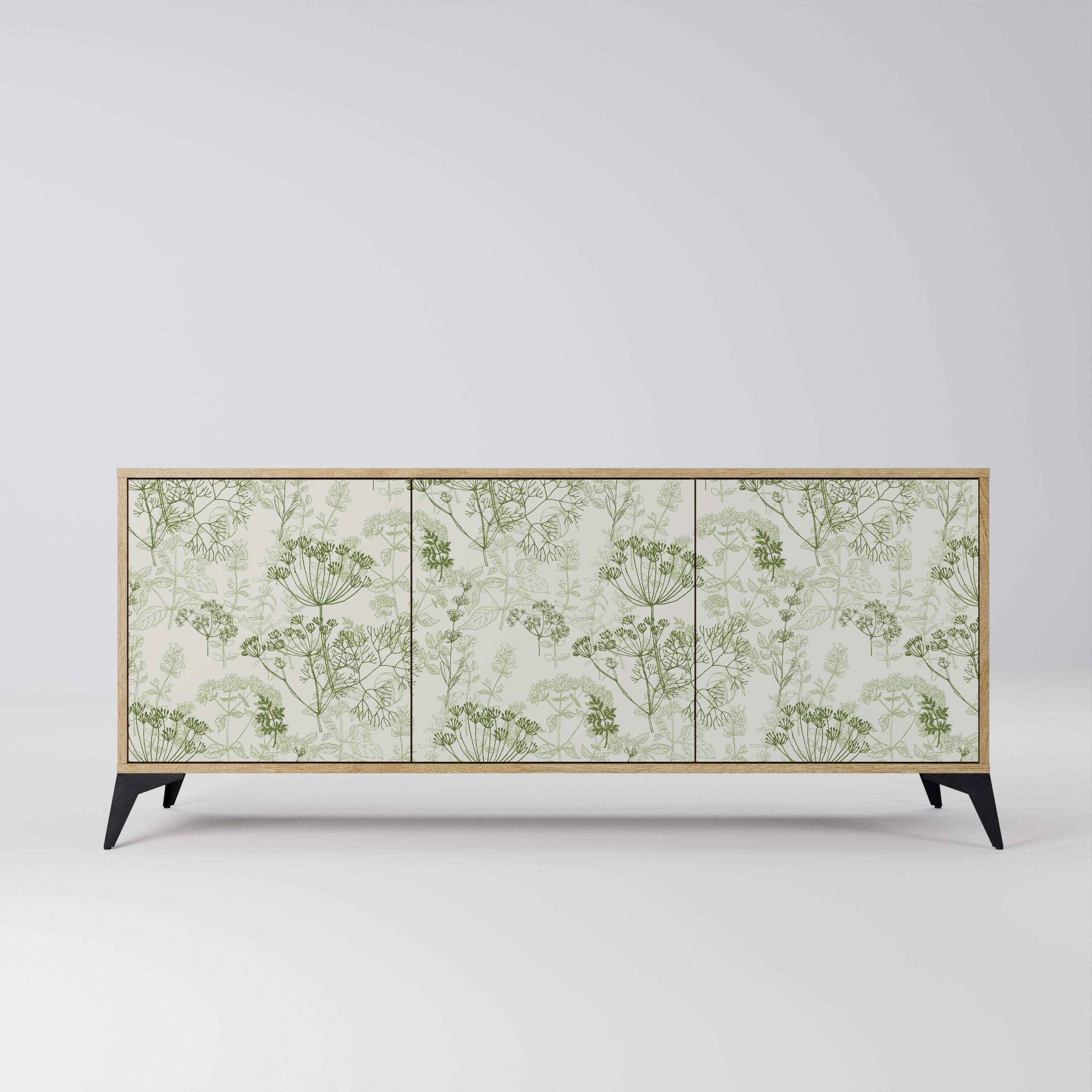 Buffet 3 portes à baldaquin FENNEL effet chêne