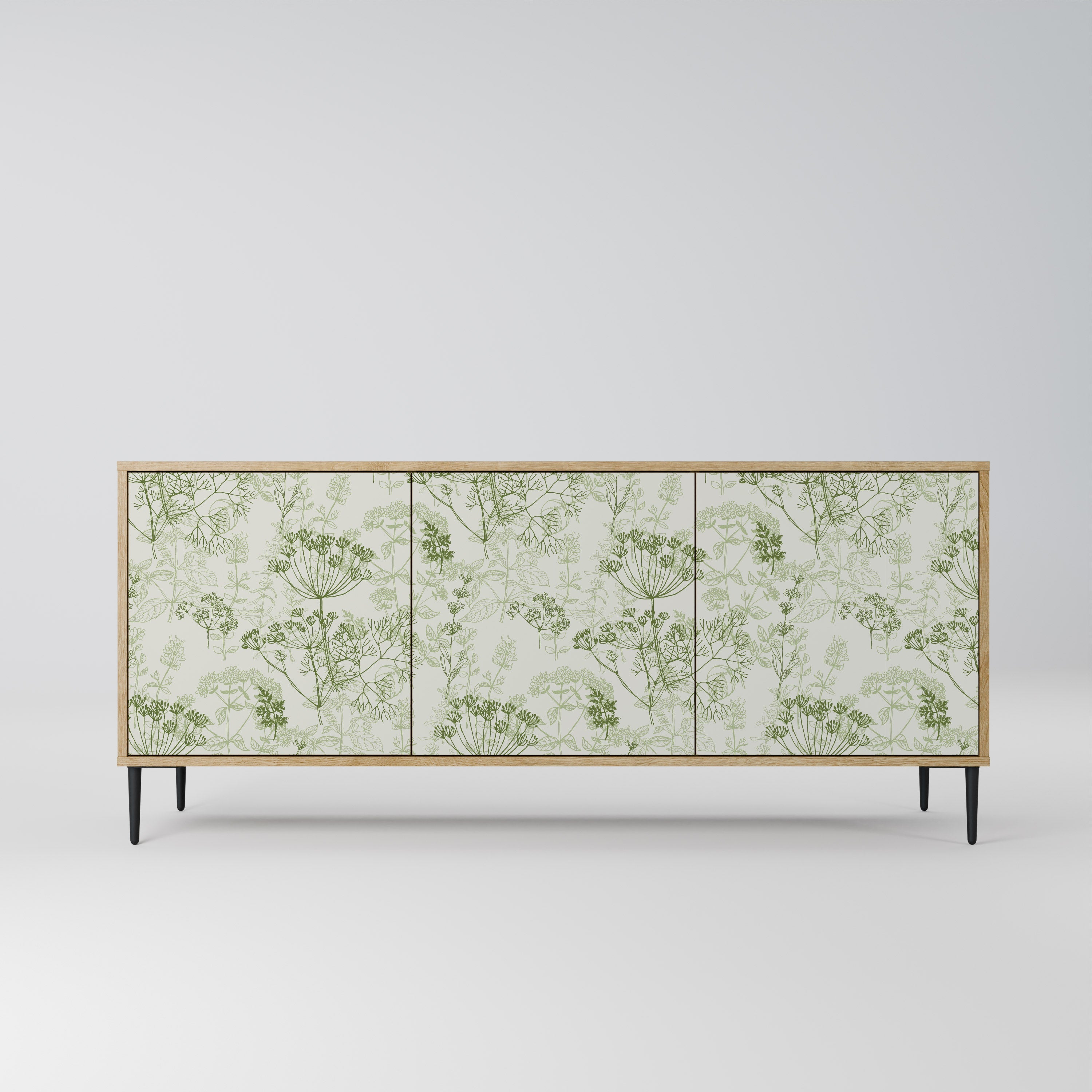 Buffet 3 portes à baldaquin FENNEL effet chêne