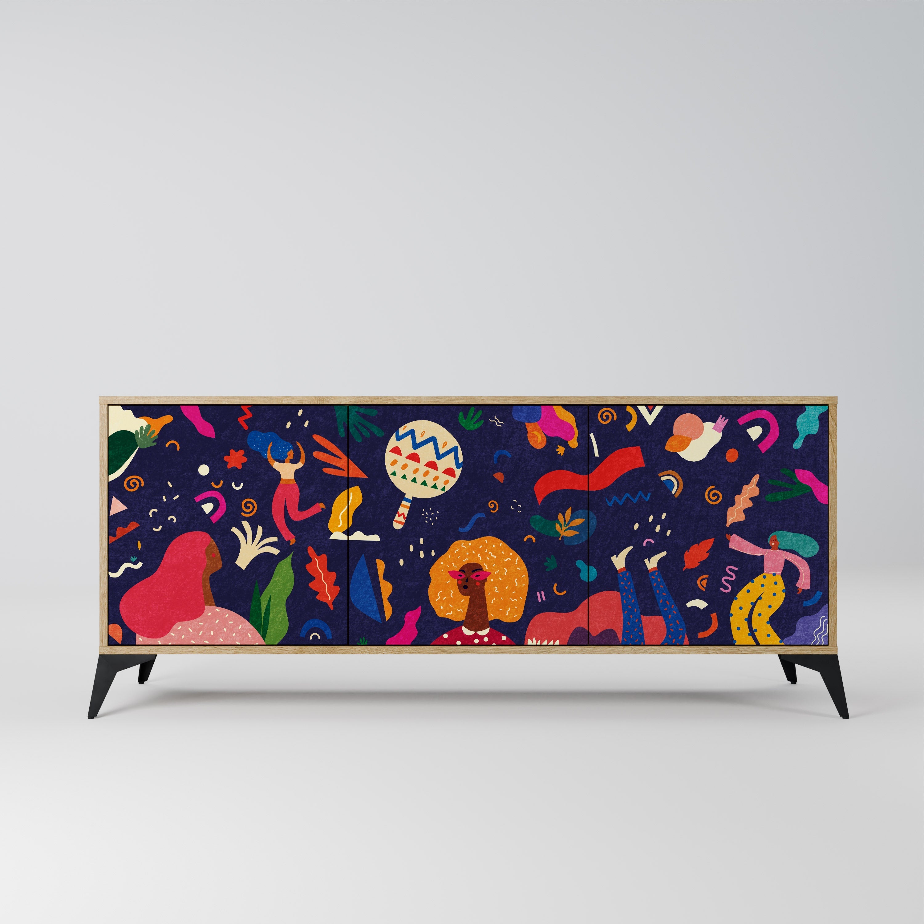 Buffet 3 portes effet chêne PLAISIRS FESTIFS