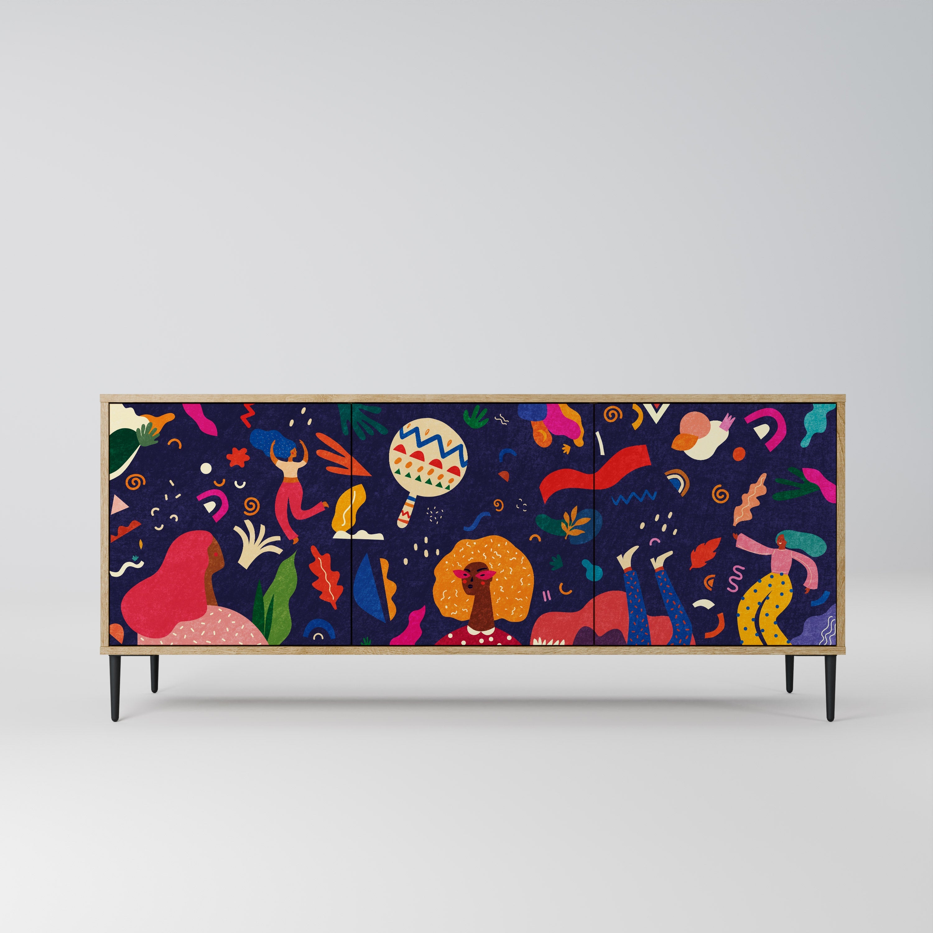 Buffet 3 portes effet chêne PLAISIRS FESTIFS