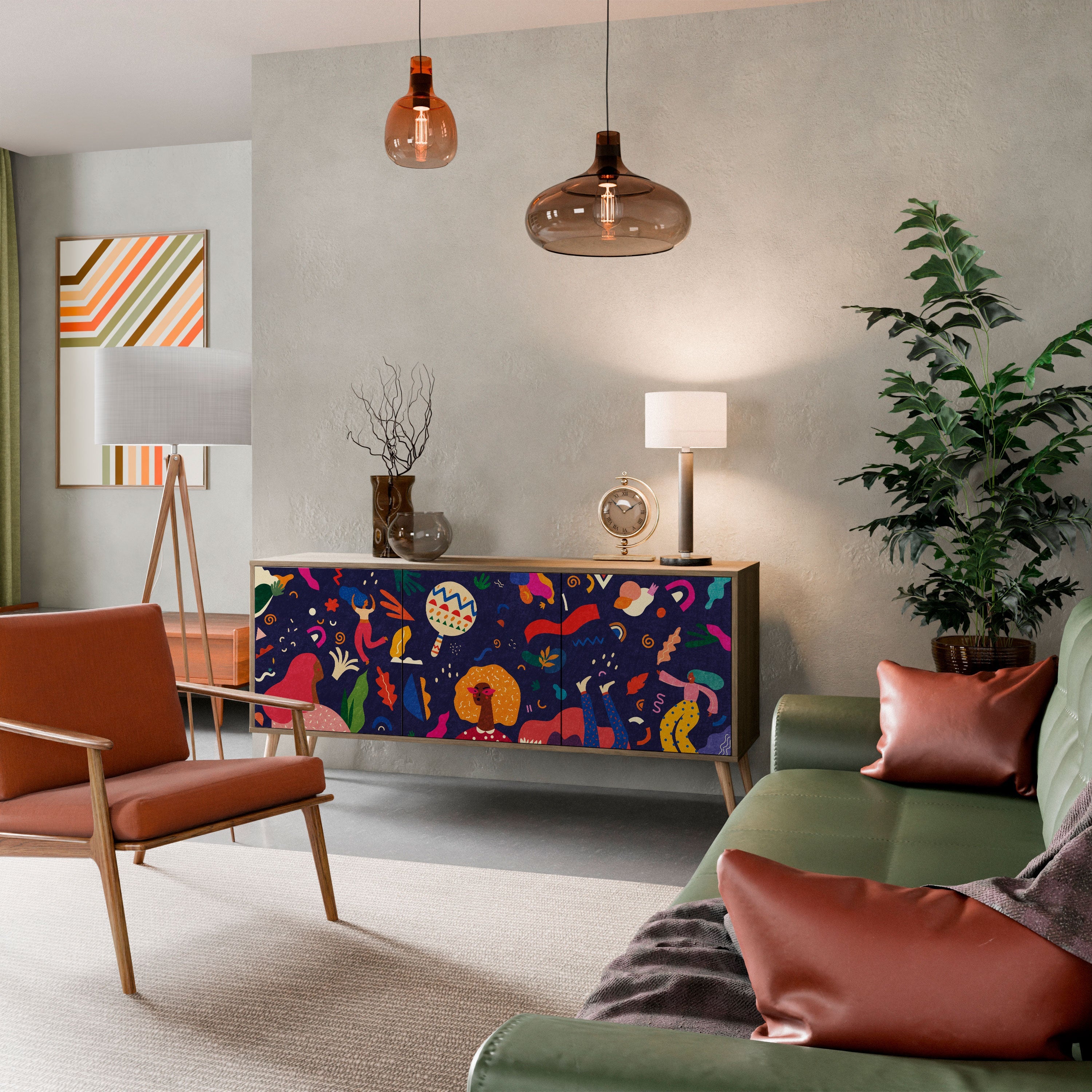 Buffet 3 portes effet chêne PLAISIRS FESTIFS