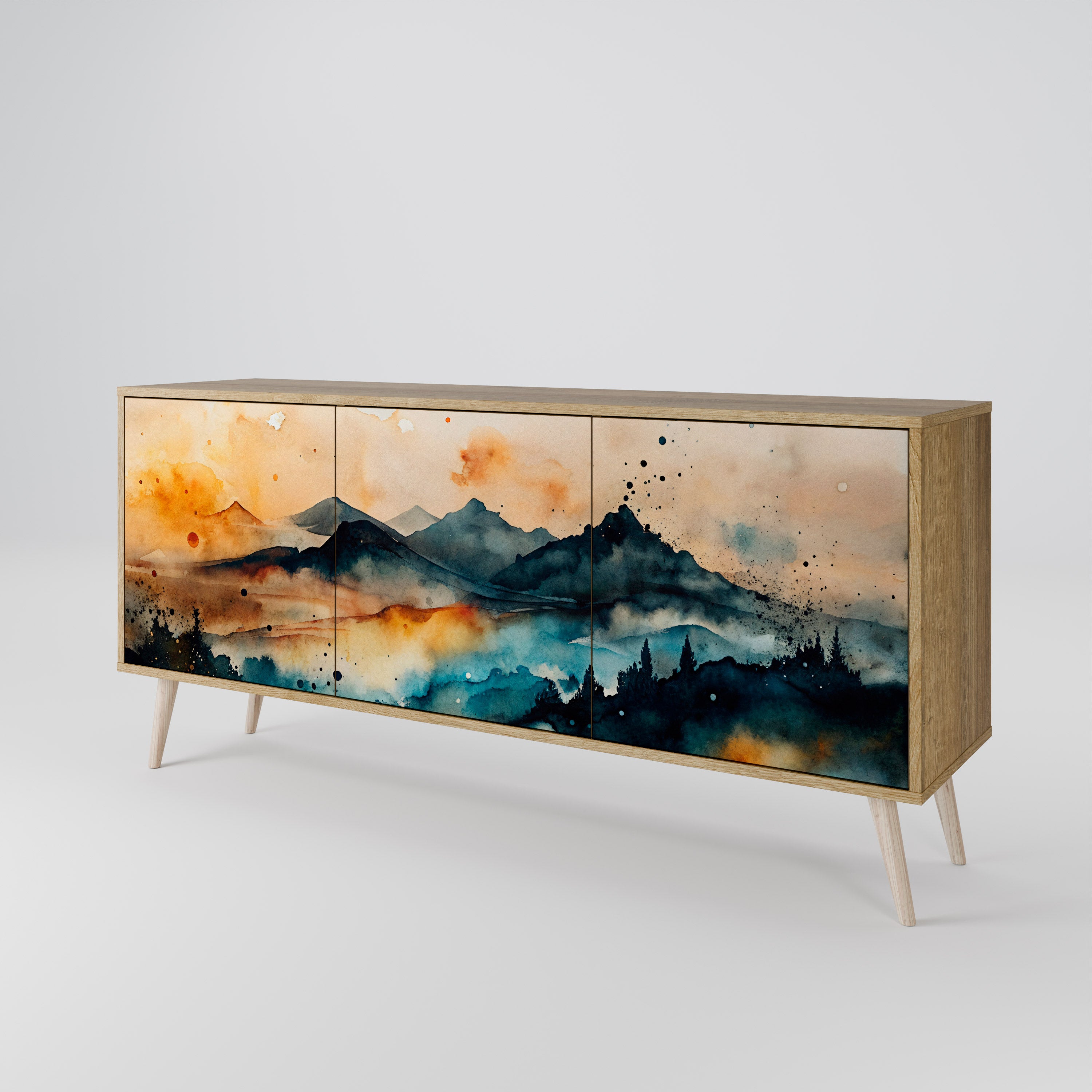 OMINOUS MOUNTAINS 3-Door Sideboard