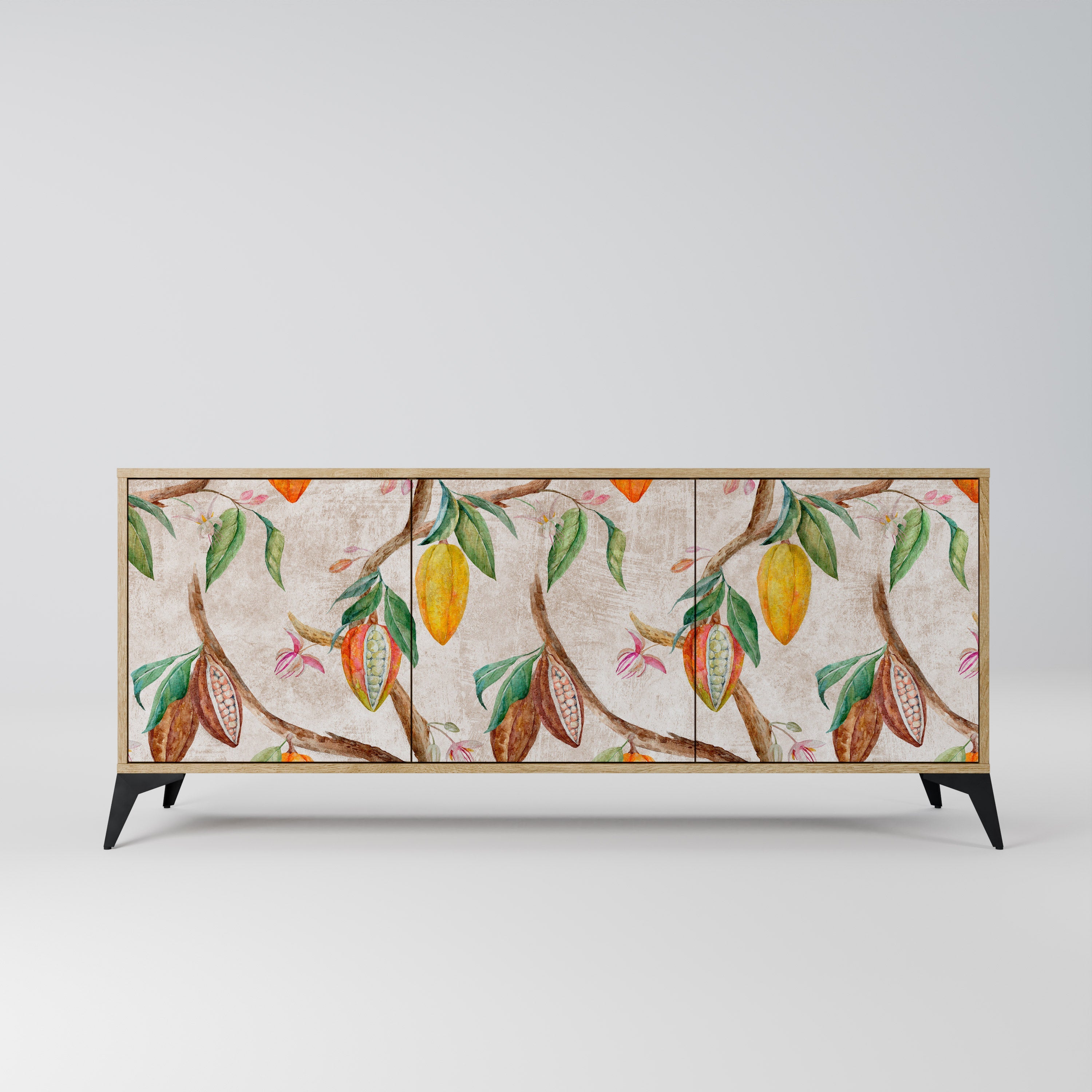 Buffet 3 portes effet chêne COCOA FRUITS