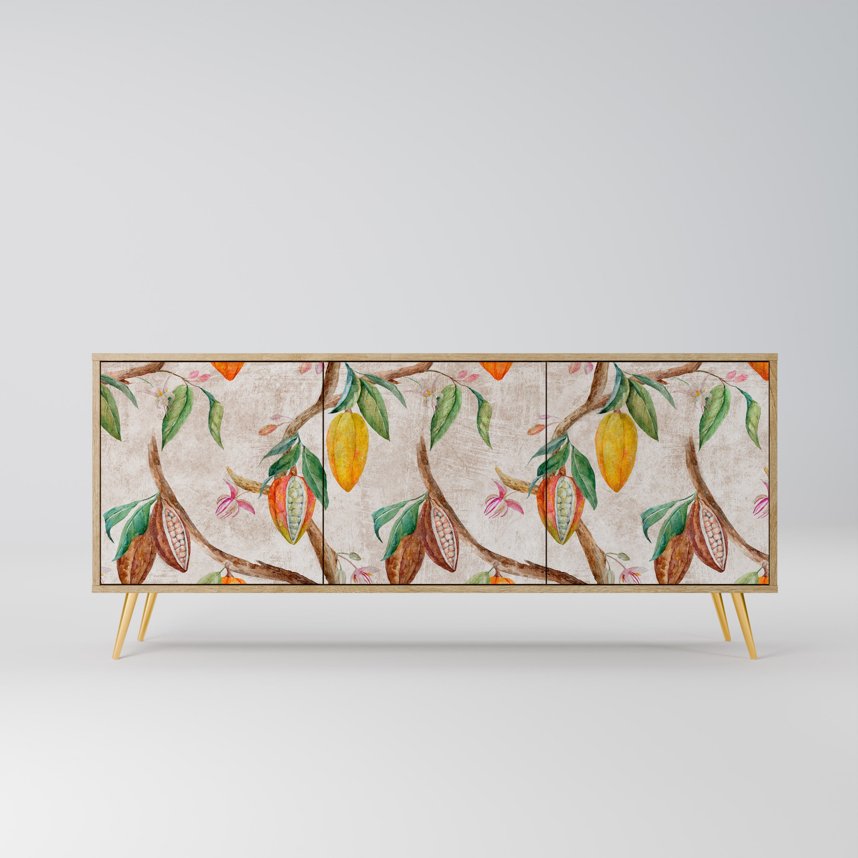 Buffet 3 portes effet chêne COCOA FRUITS