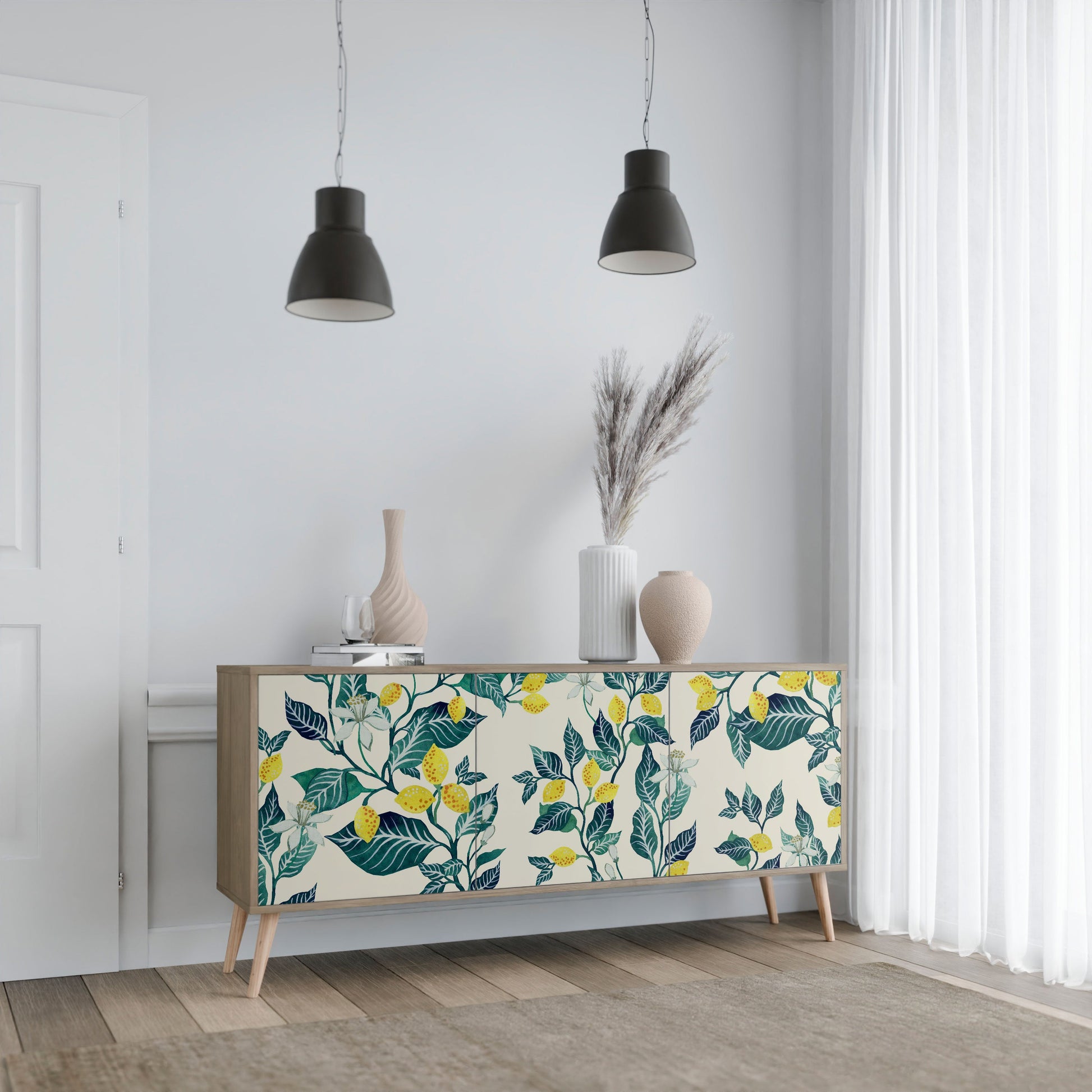 Buffet 3 portes LEMON TREE effet chêne