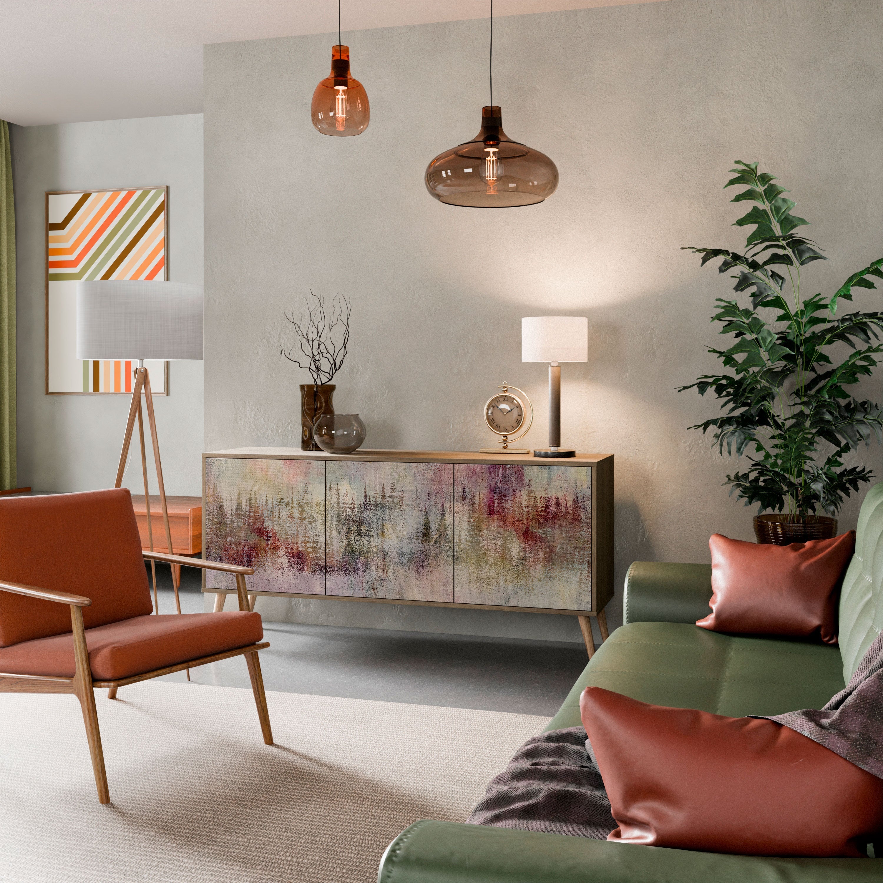 Buffet 3 portes VEILED SUMMIT effet chêne