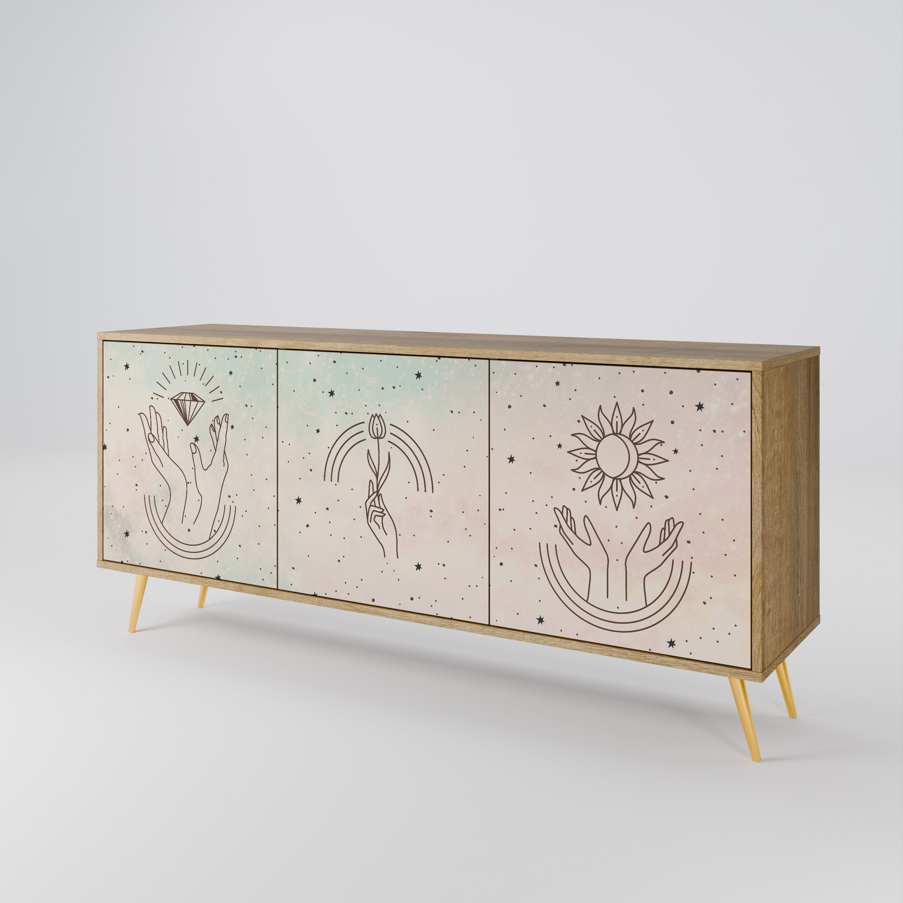 DELICATE BEAUTY 3-Door Sideboard