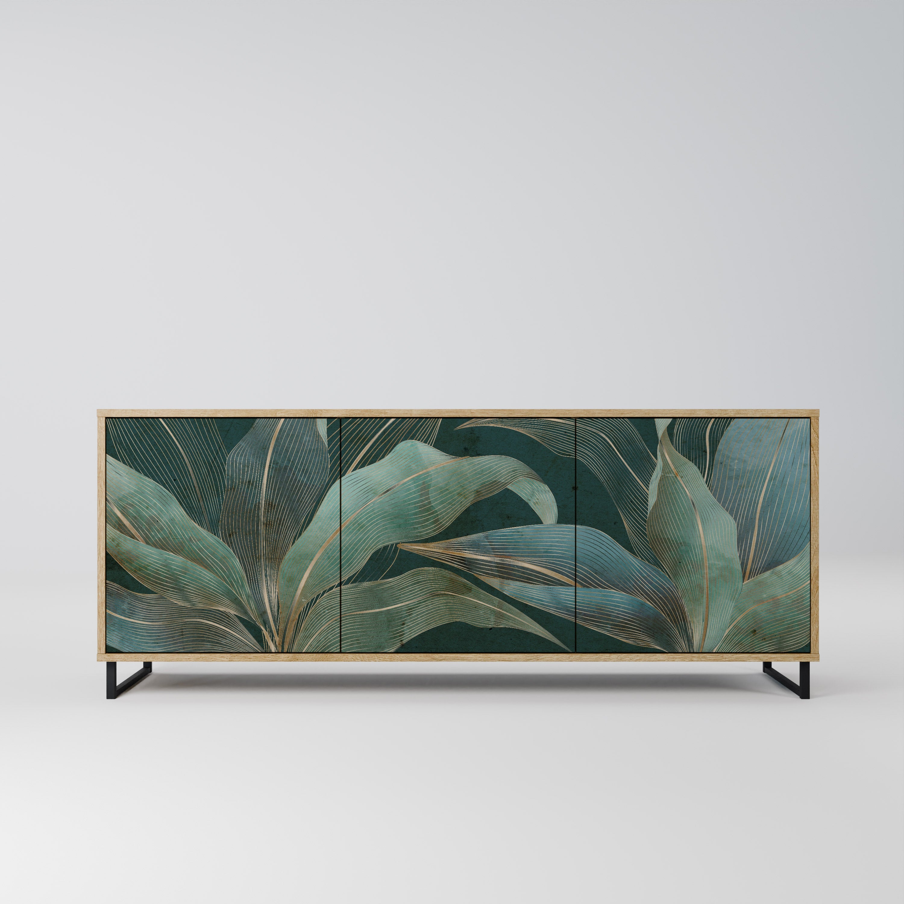 Buffet 3 portes ROYAL GREEN effet chêne