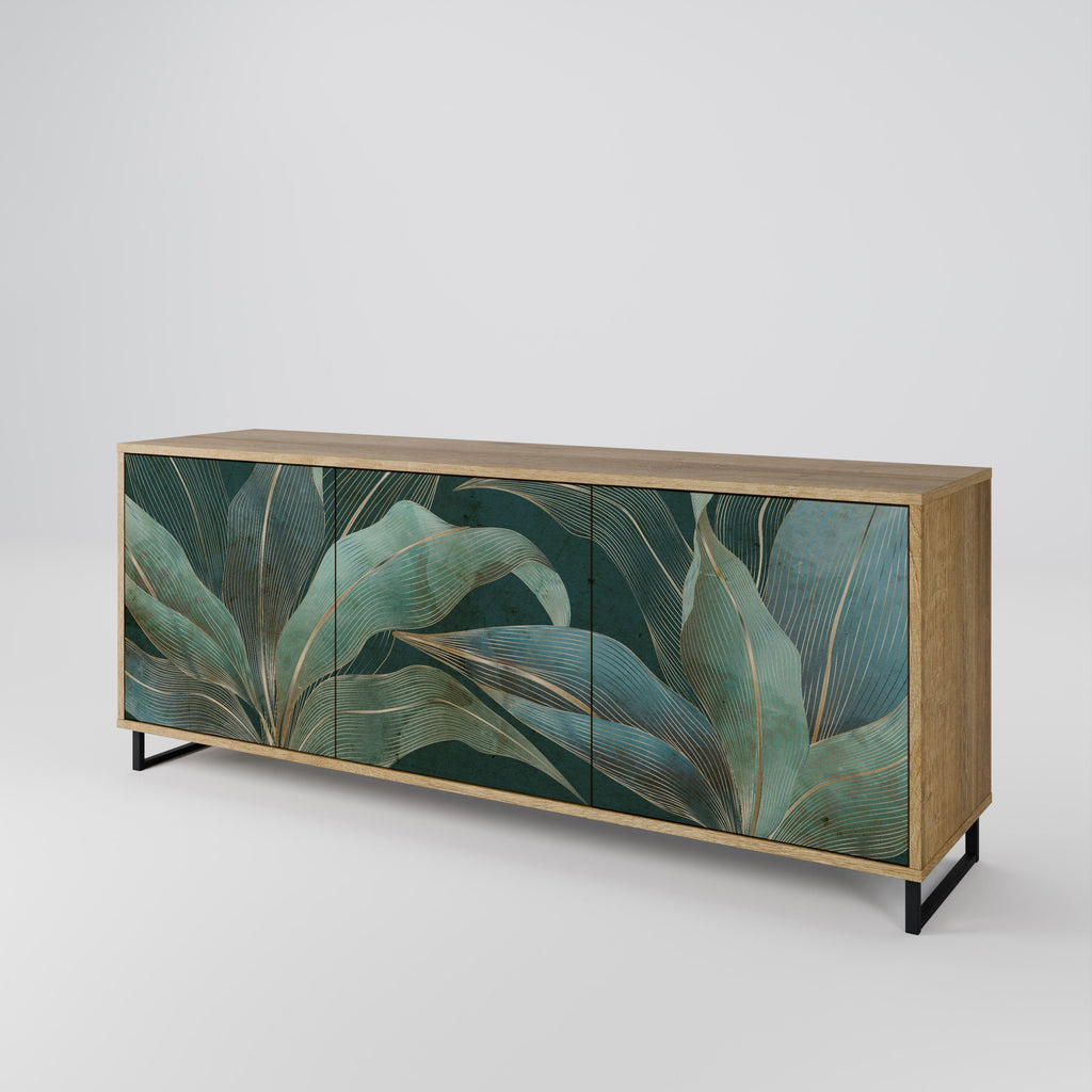 Buffet 3 portes ROYAL GREEN effet chêne