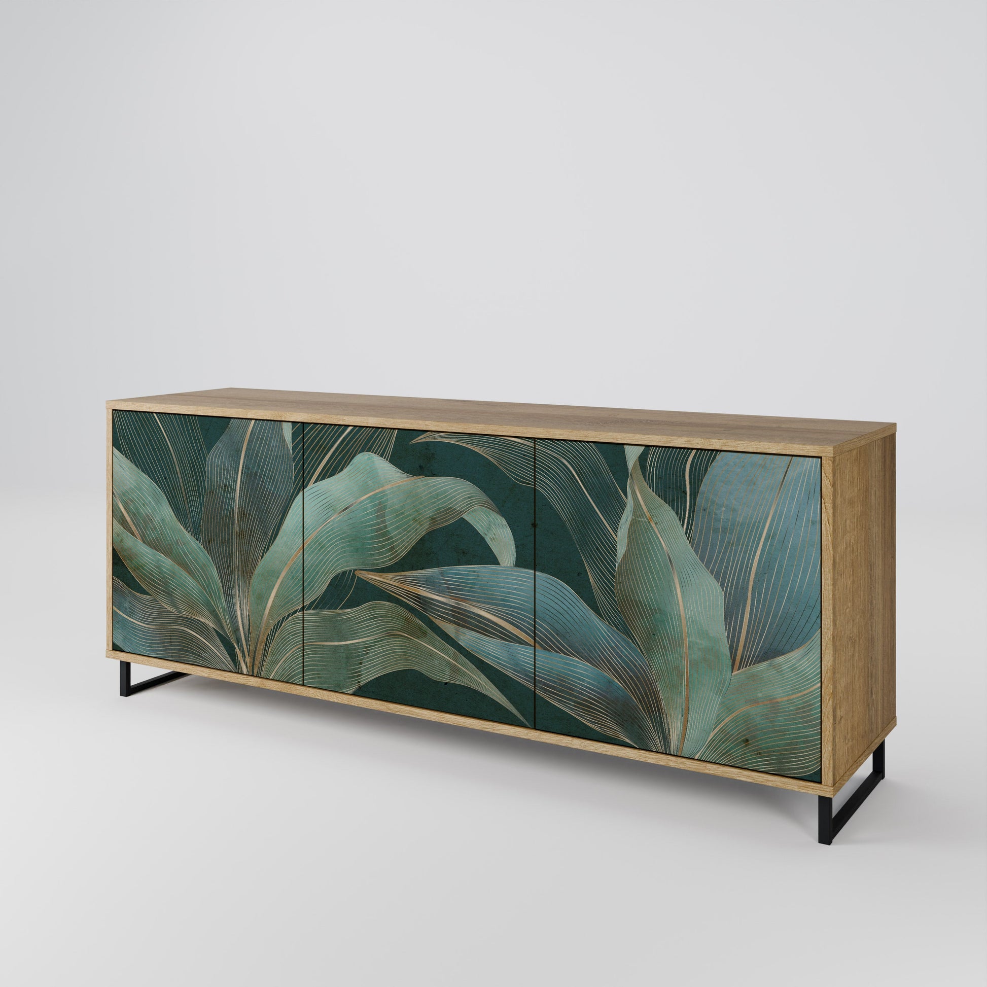 Buffet 3 portes ROYAL GREEN effet chêne