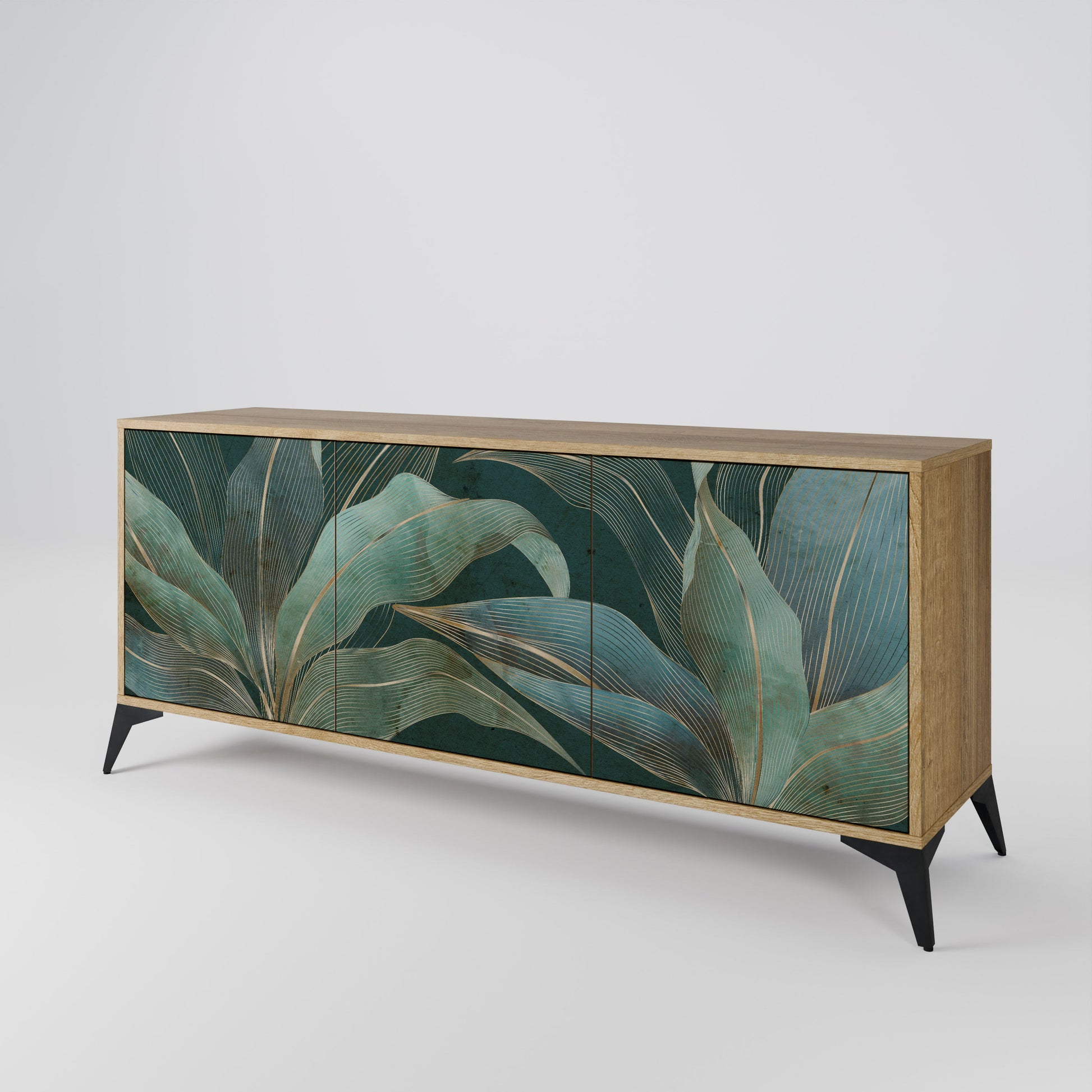Buffet 3 portes ROYAL GREEN effet chêne