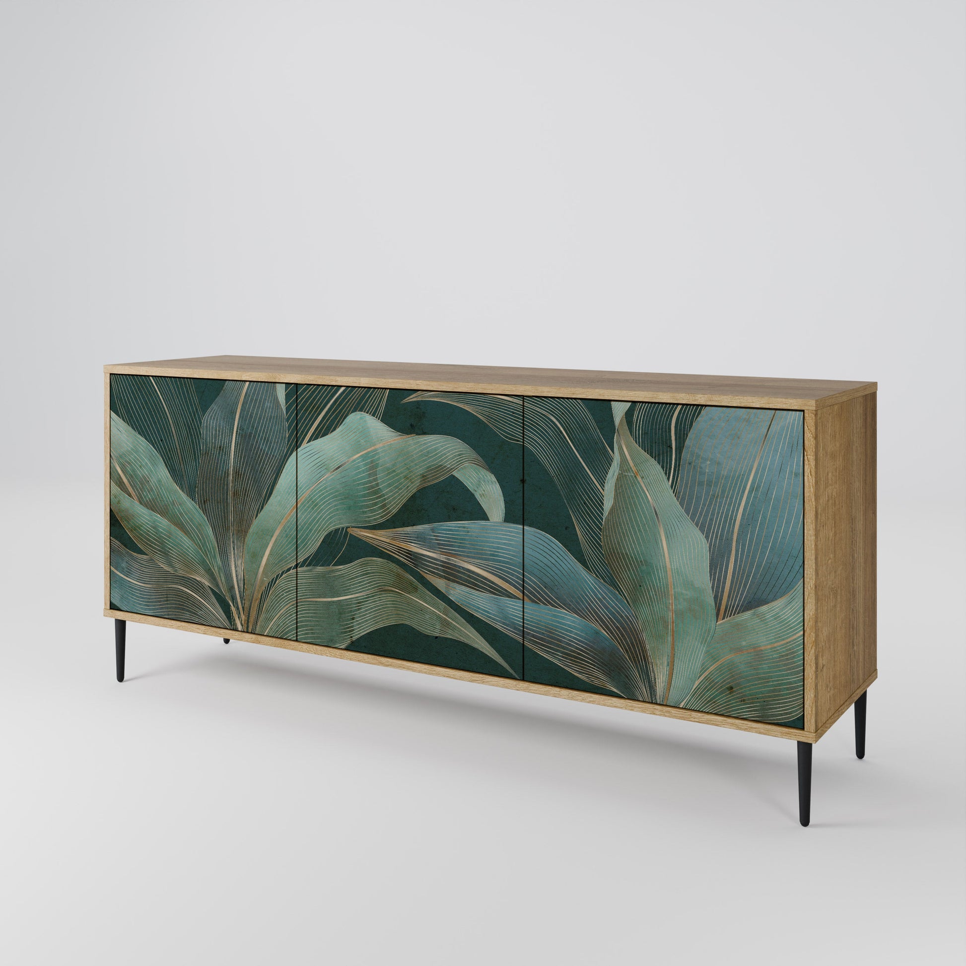 Buffet 3 portes ROYAL GREEN effet chêne