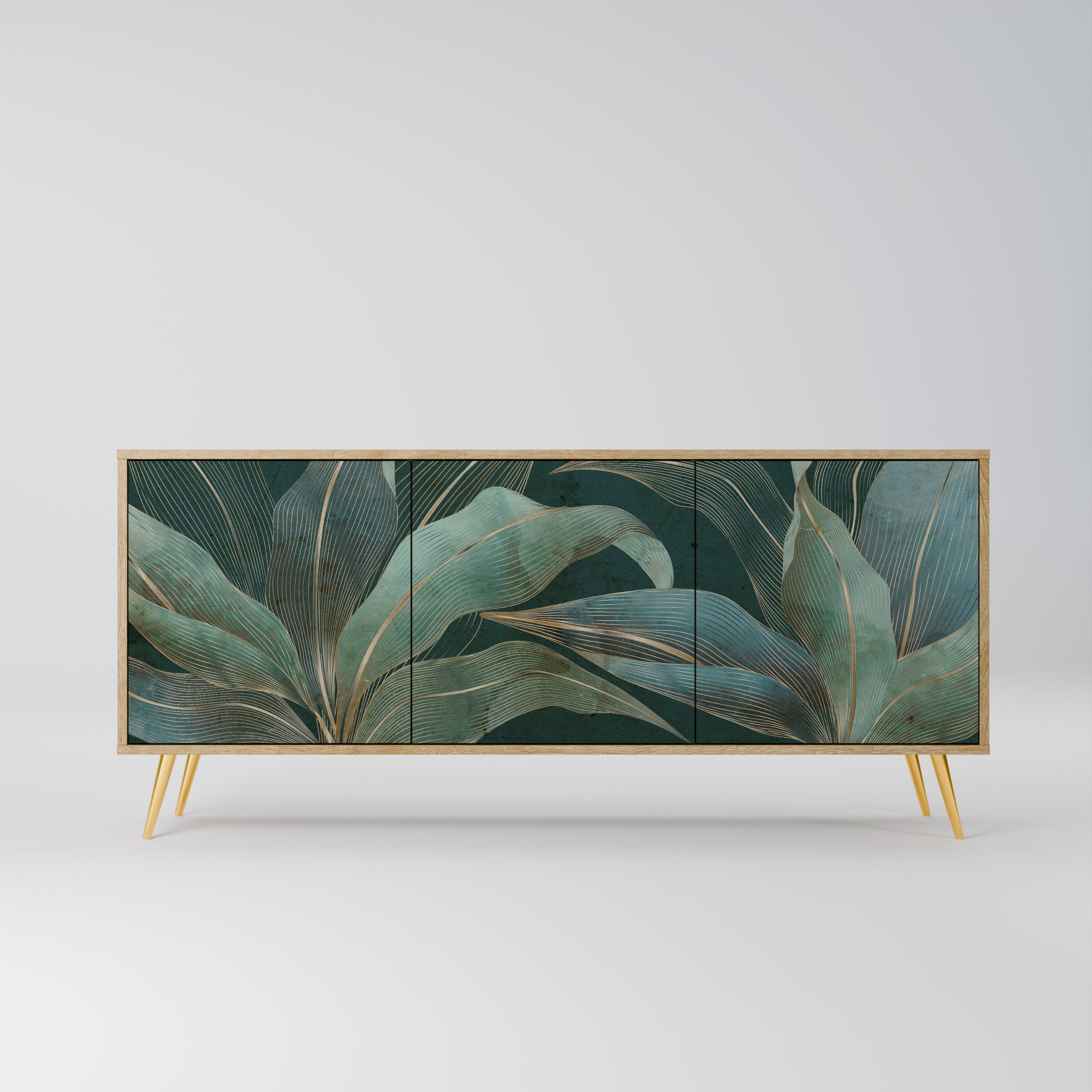 Buffet 3 portes ROYAL GREEN effet chêne