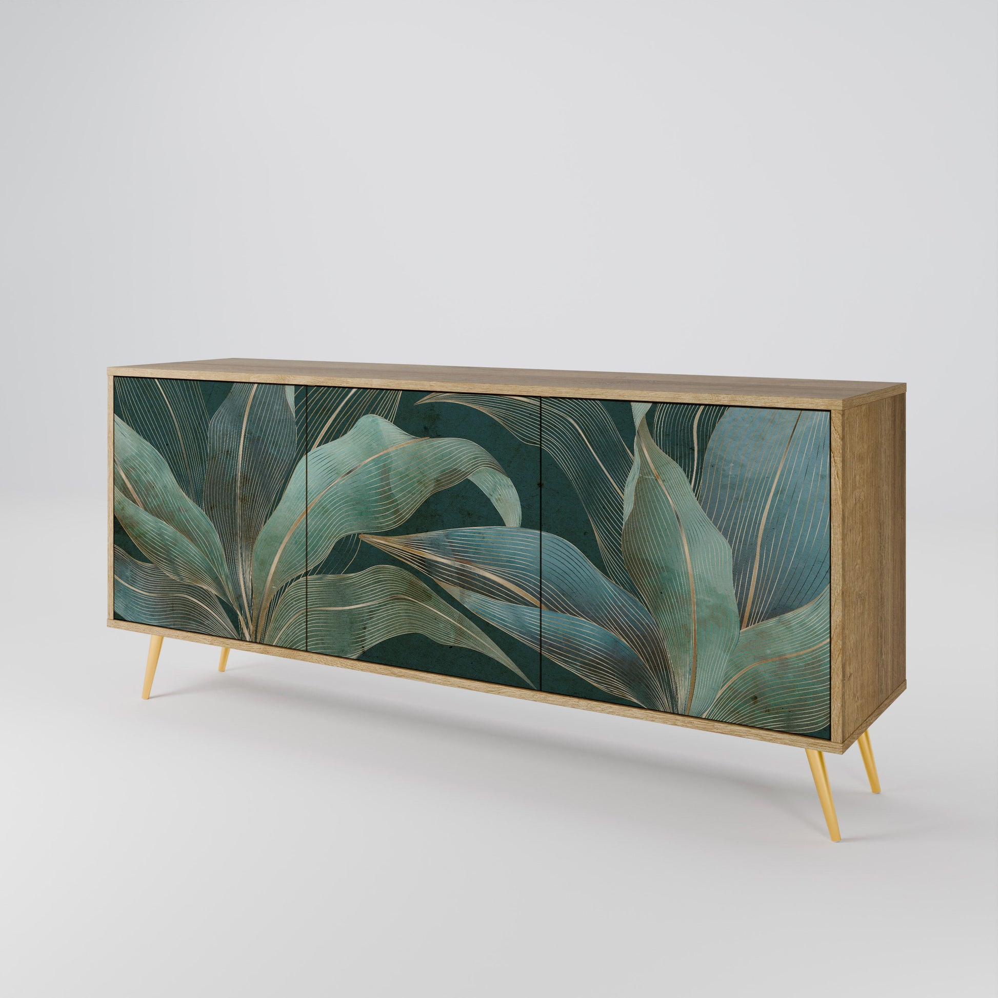 Buffet 3 portes ROYAL GREEN effet chêne