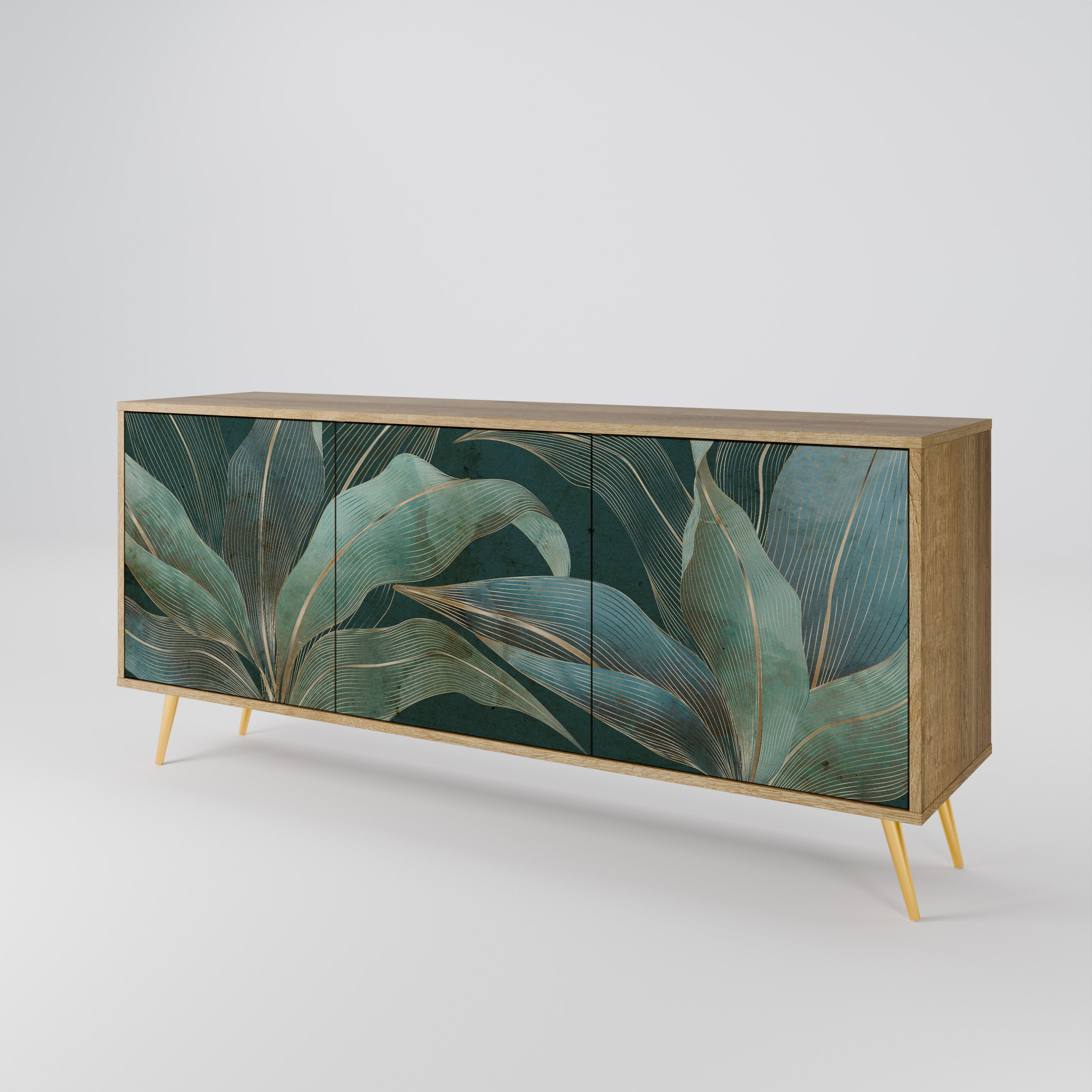 Buffet 3 portes ROYAL GREEN effet chêne