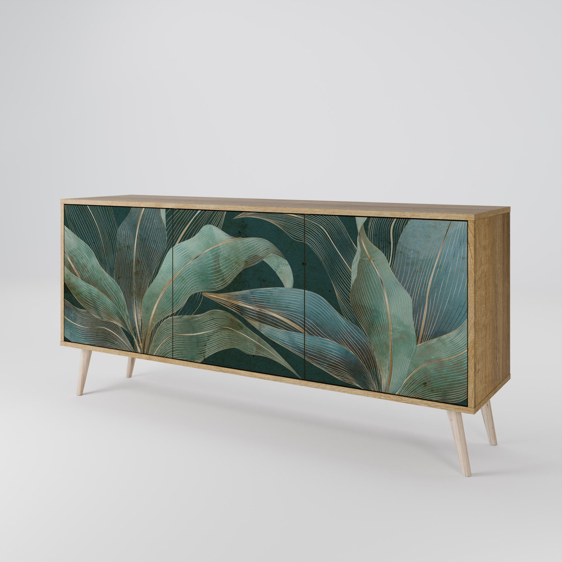 Buffet 3 portes ROYAL GREEN effet chêne