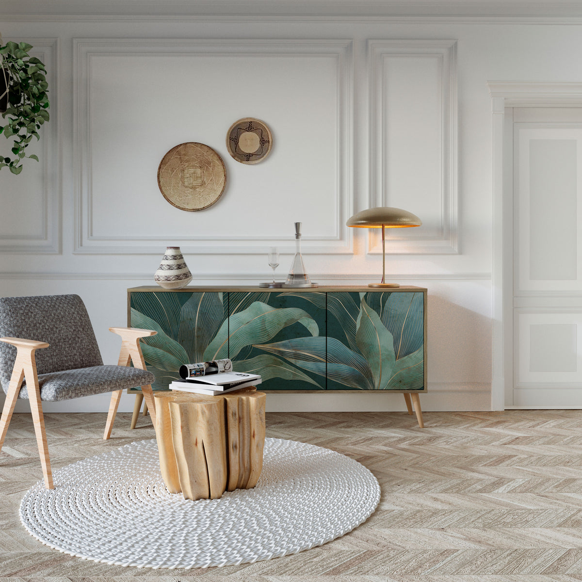 ROYAL GREEN 3-Door Sideboard