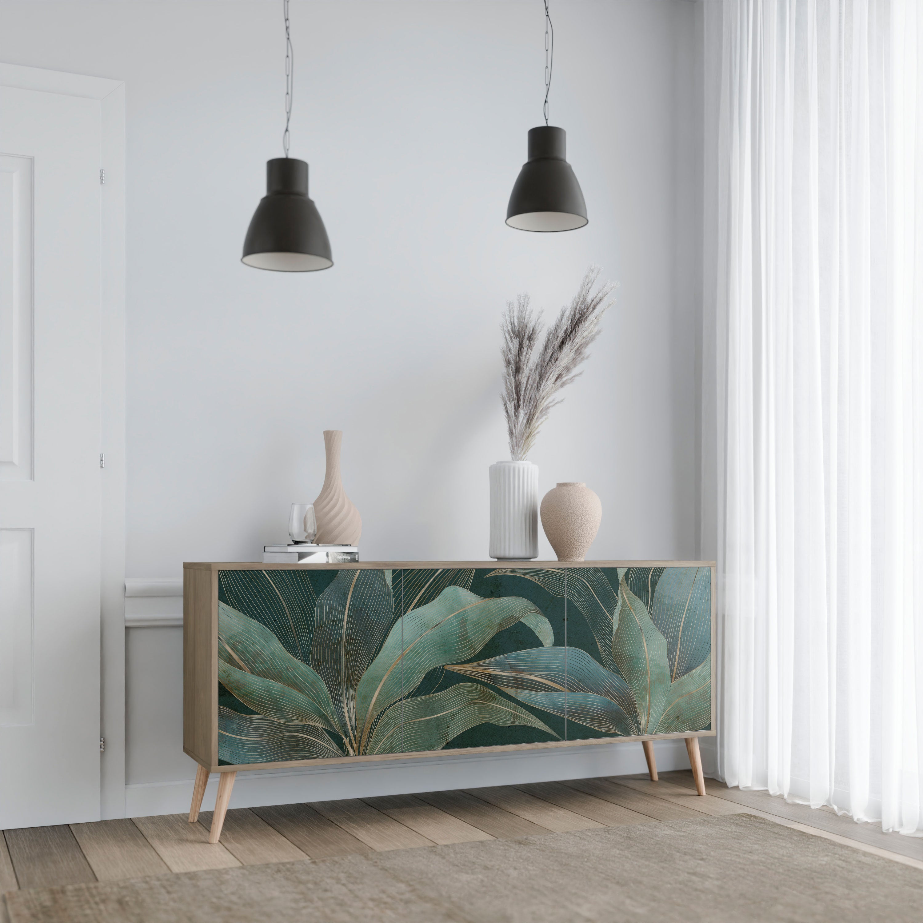 Buffet 3 portes ROYAL GREEN effet chêne