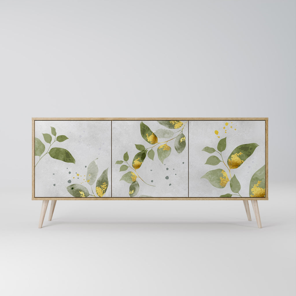 Buffet 3 portes ELEGANT BOTANICS effet chêne