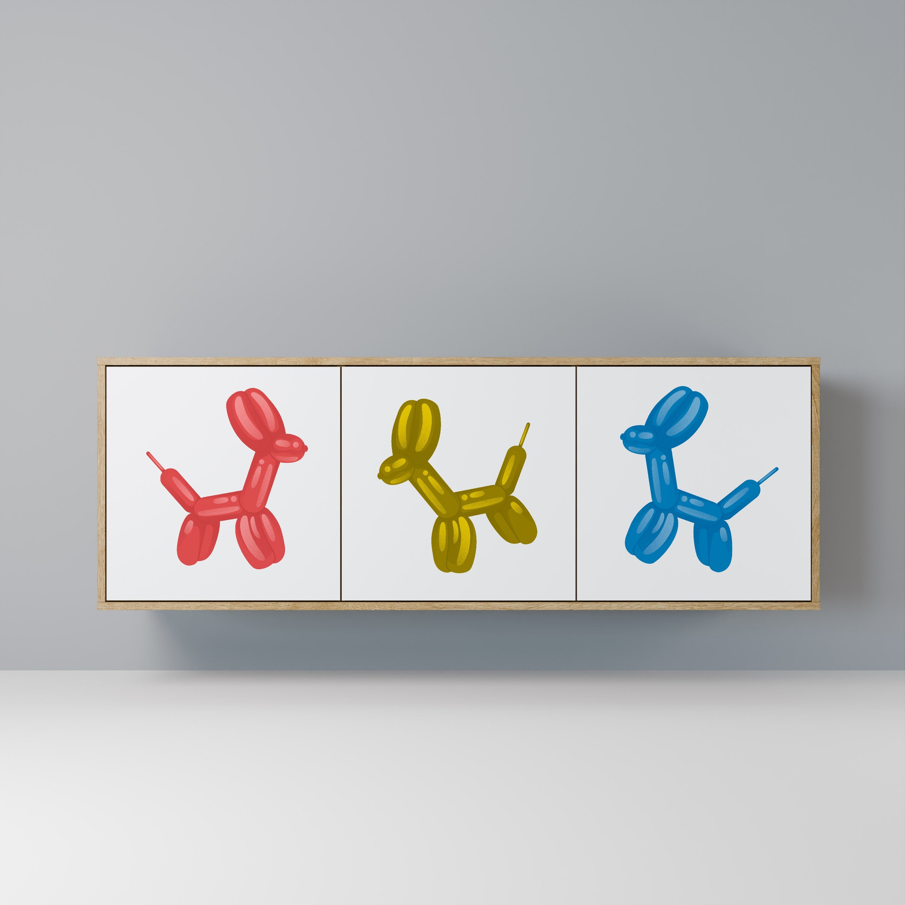 Buffet 3 portes CHILDHOOD MEMORY effet chêne