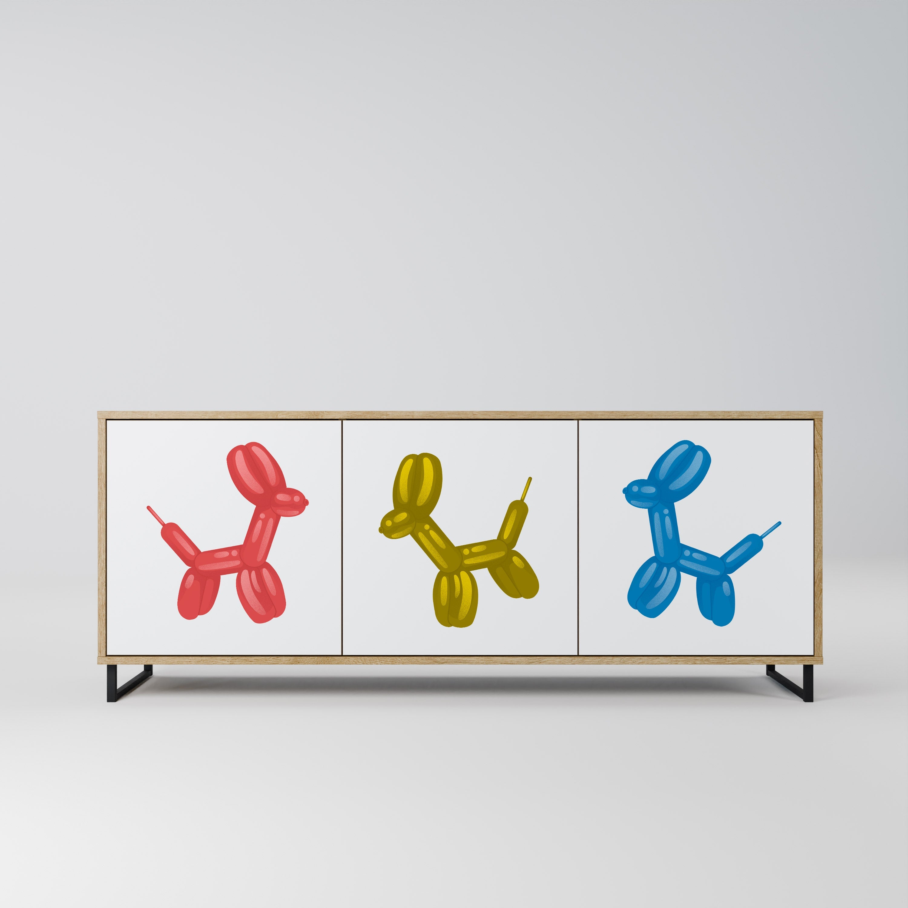 Buffet 3 portes CHILDHOOD MEMORY effet chêne