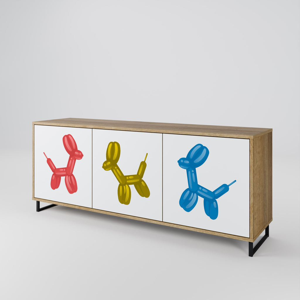 CHILDHOOD MEMORY 3-Door Sideboard in Oak Effect