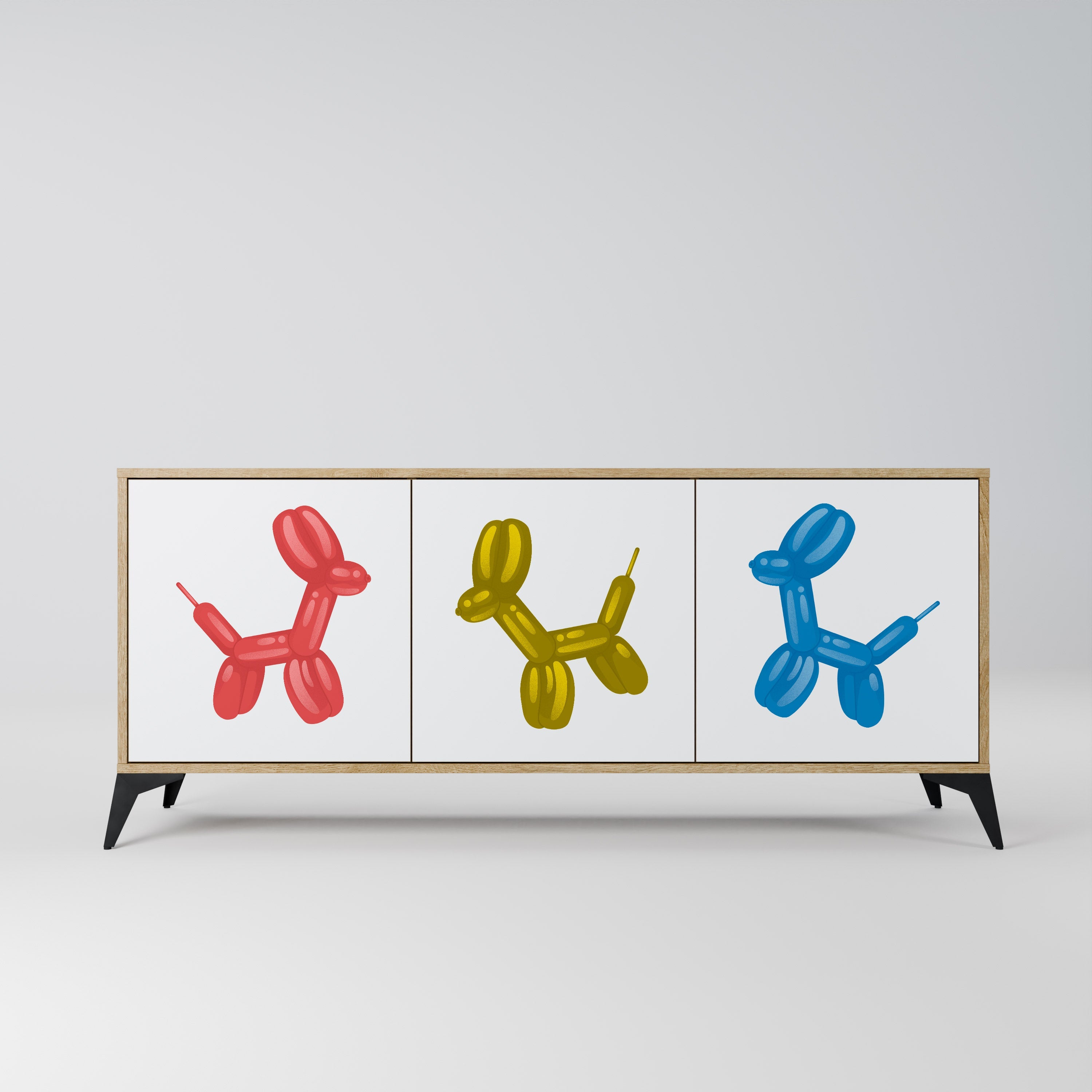 Buffet 3 portes CHILDHOOD MEMORY effet chêne