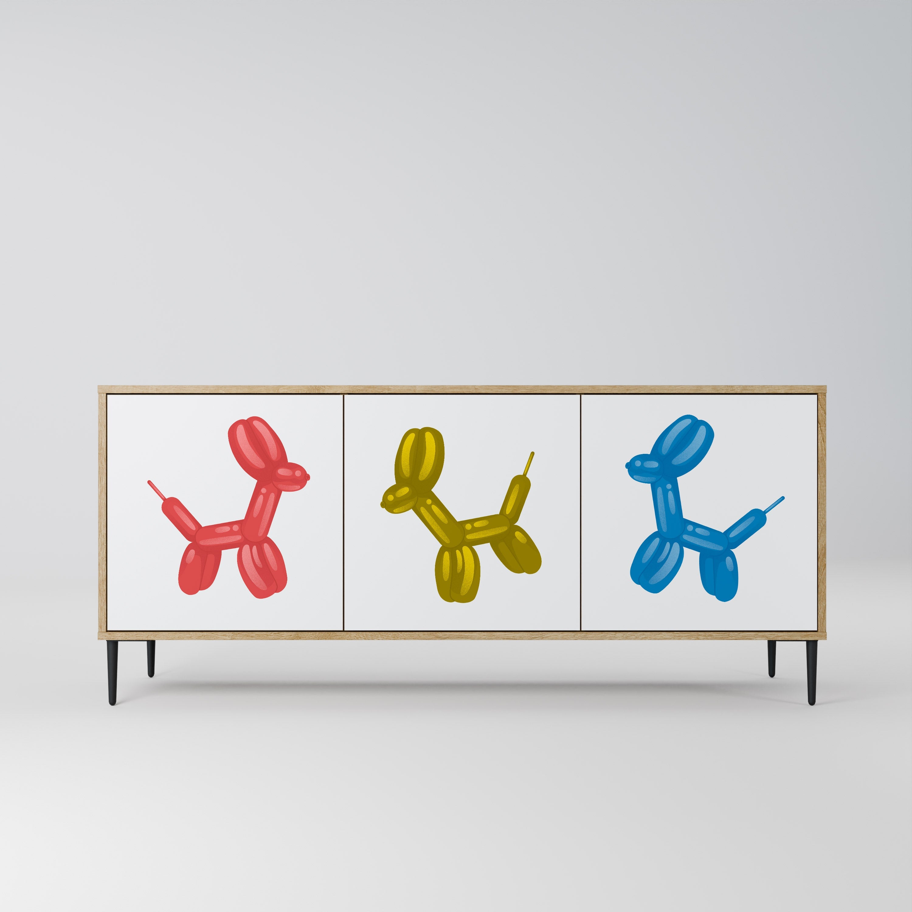 Buffet 3 portes CHILDHOOD MEMORY effet chêne