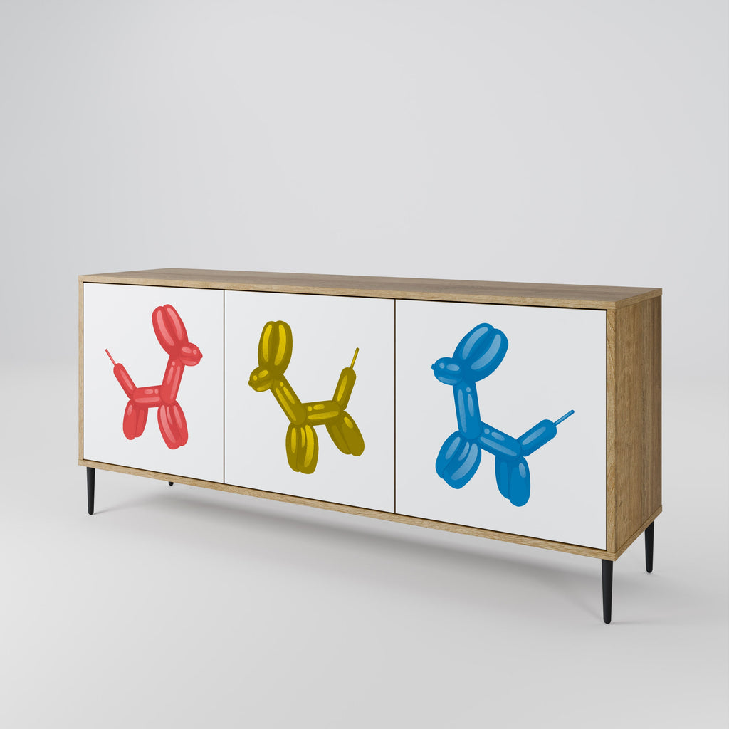 CHILDHOOD MEMORY 3-Door Sideboard in Oak Effect