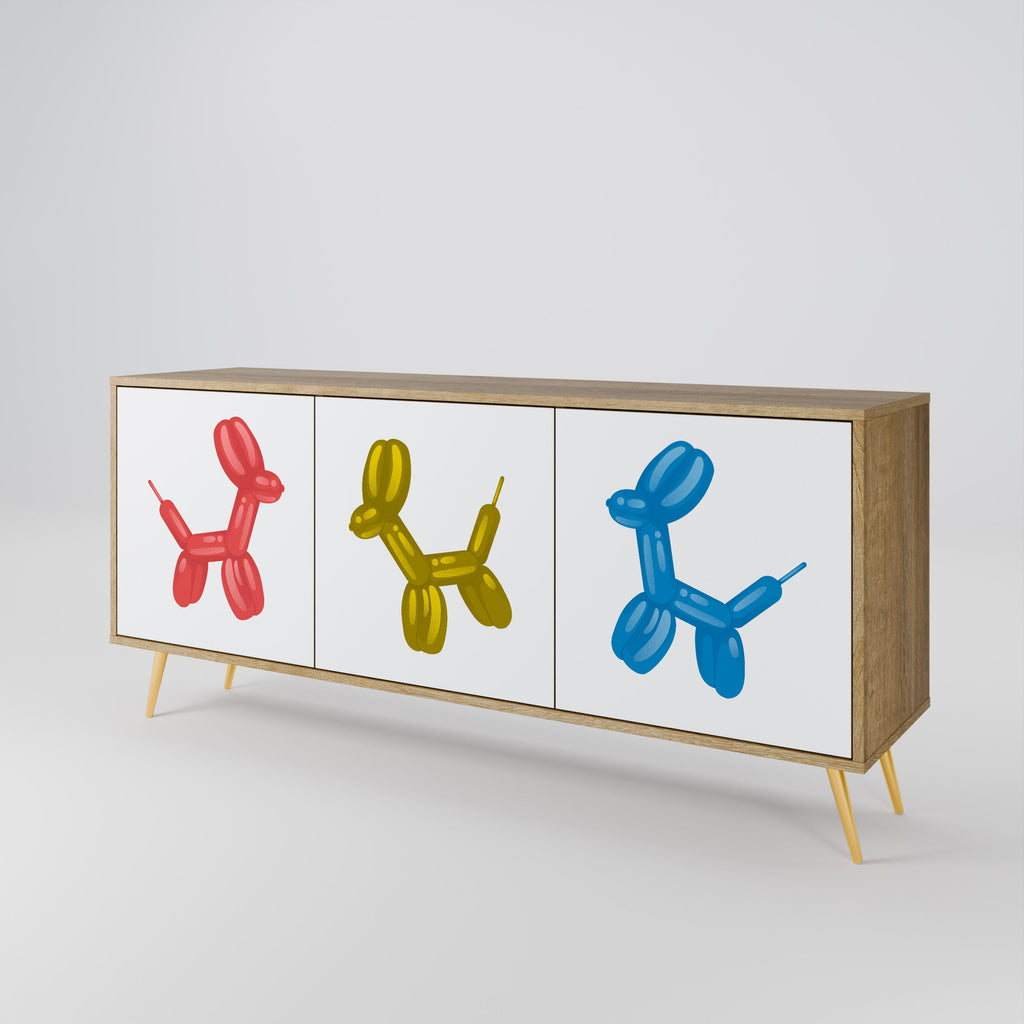 CHILDHOOD MEMORY 3-Door Sideboard in Oak Effect