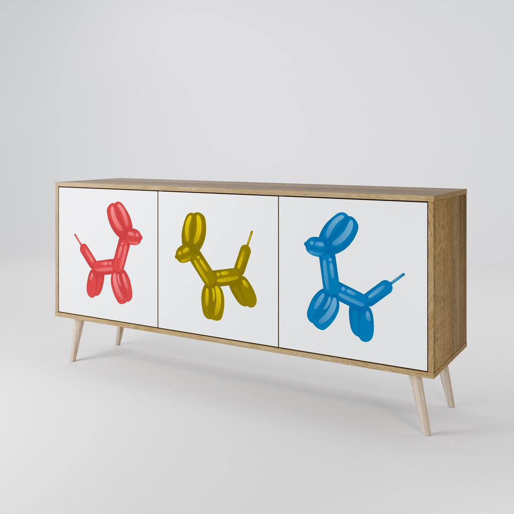 CHILDHOOD MEMORY 3-Door Sideboard in Oak Effect