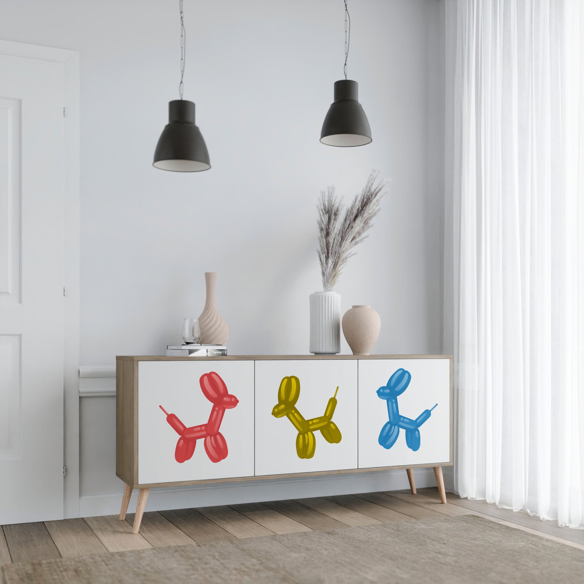 Buffet 3 portes CHILDHOOD MEMORY effet chêne