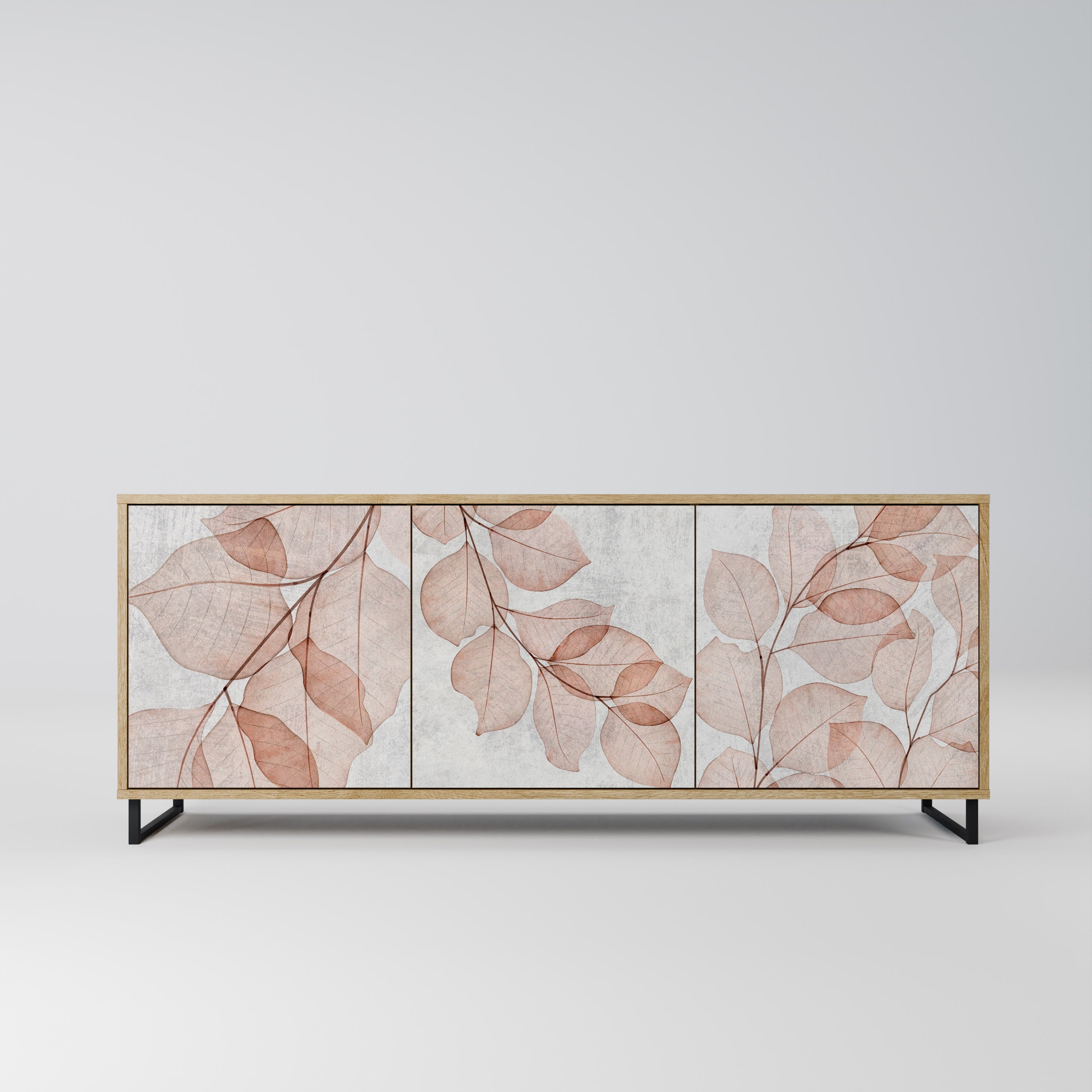 Buffet 3 portes AUTUMN FRAGILITY effet chêne