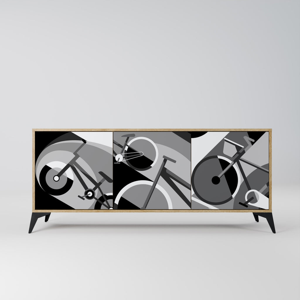 BIKE ENERGY 3-Door Sideboard in Oak Effect