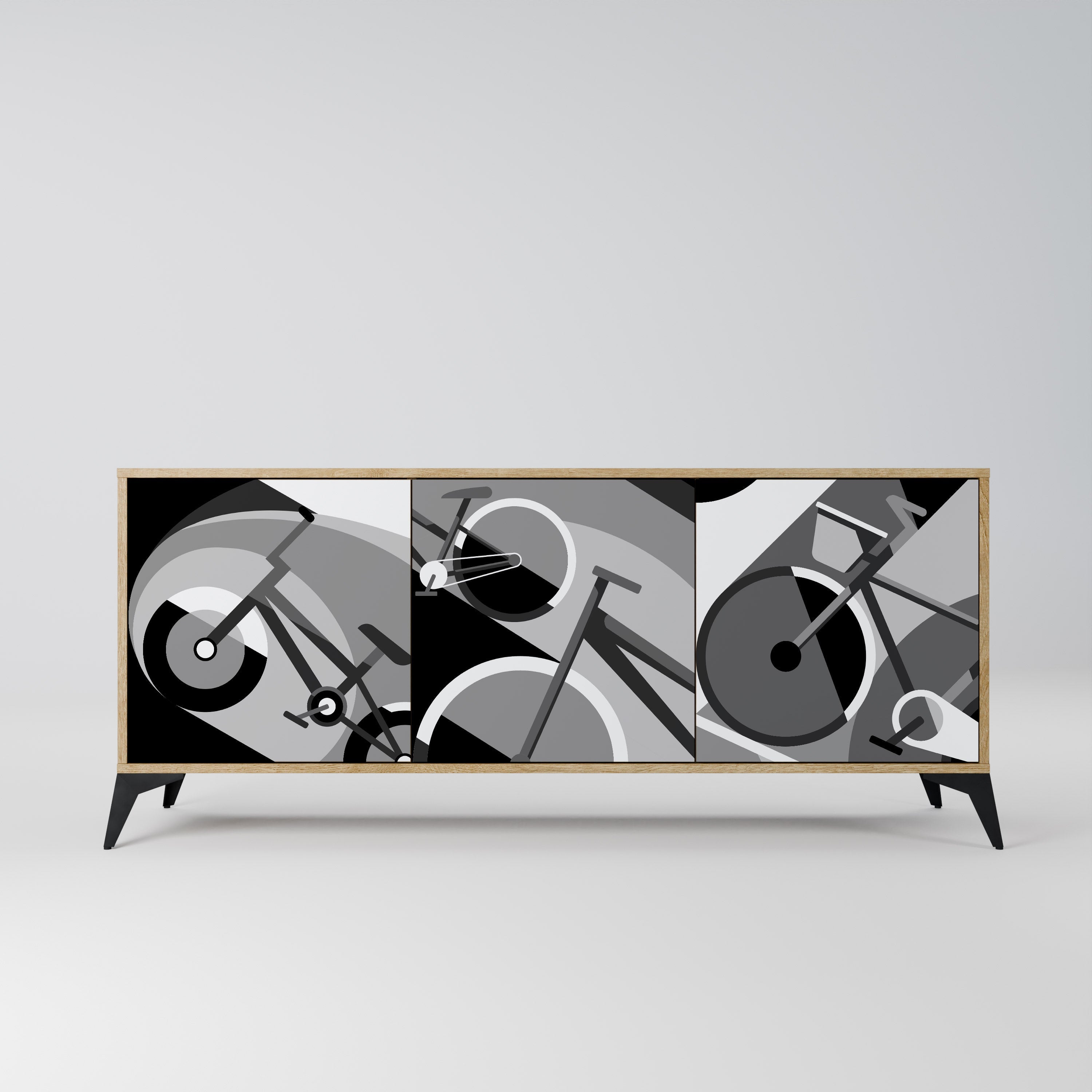 Buffet 3 portes BIKE ENERGY effet chêne