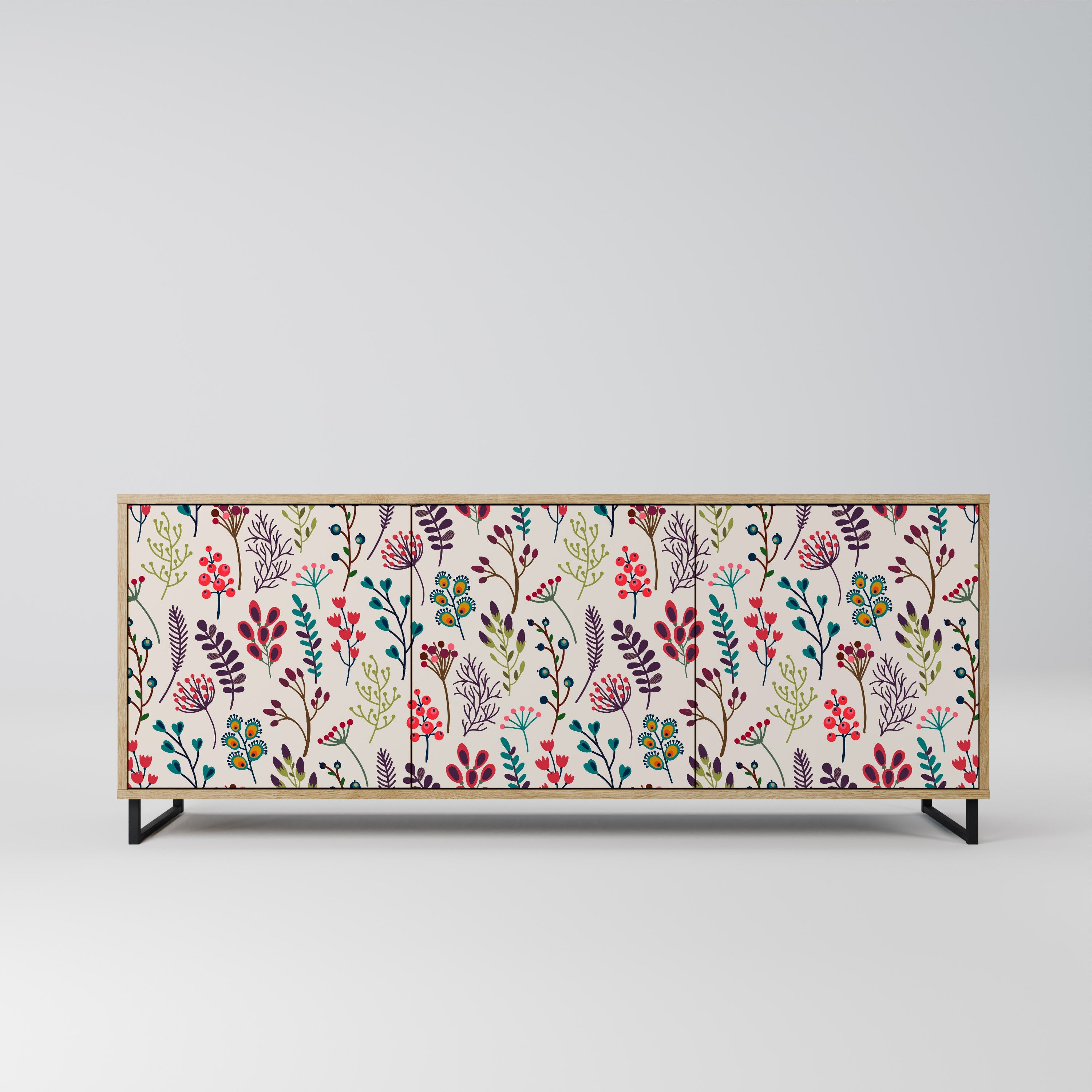 Buffet 3 portes effet chêne AUTUMN SUNDRIES