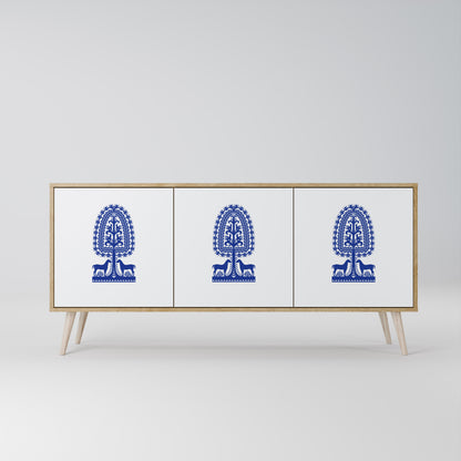 POLISH FOLK ART 3-Door Sideboard