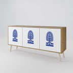 POLISH FOLK ART 3-Door Sideboard