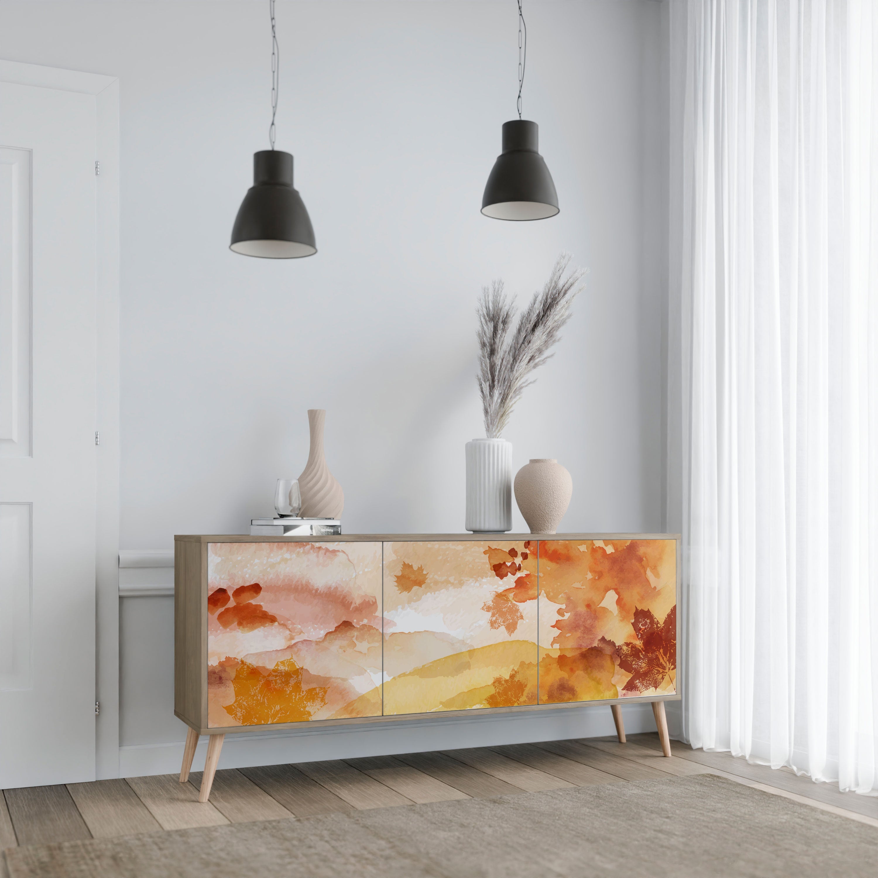 Buffet 3 portes effet chêne TRACES OF AUTUMN