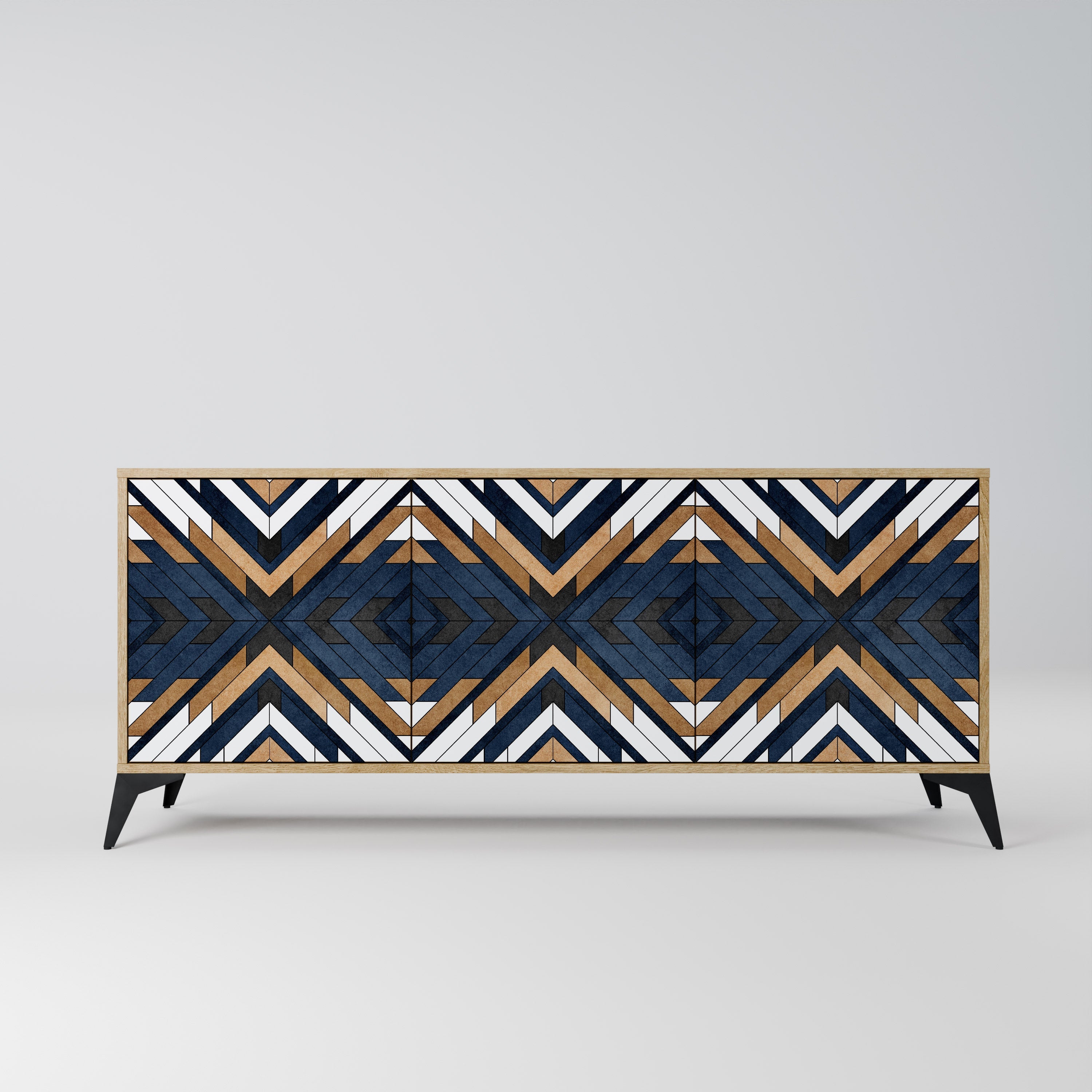 Buffet 3 portes effet chêne ARTFUL GEOMETRY