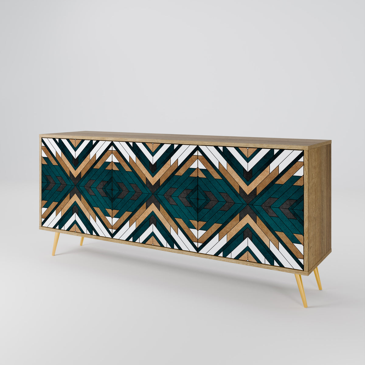 ARTISTIC GEOMETRY 3-Door Sideboard