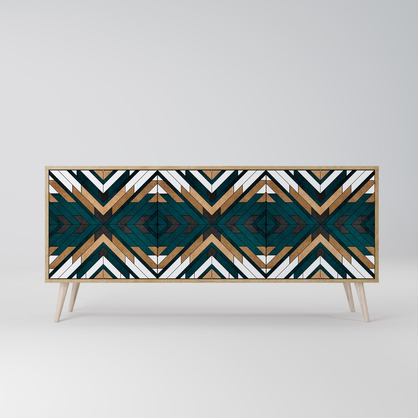 ARTISTIC GEOMETRY 3-Door Sideboard