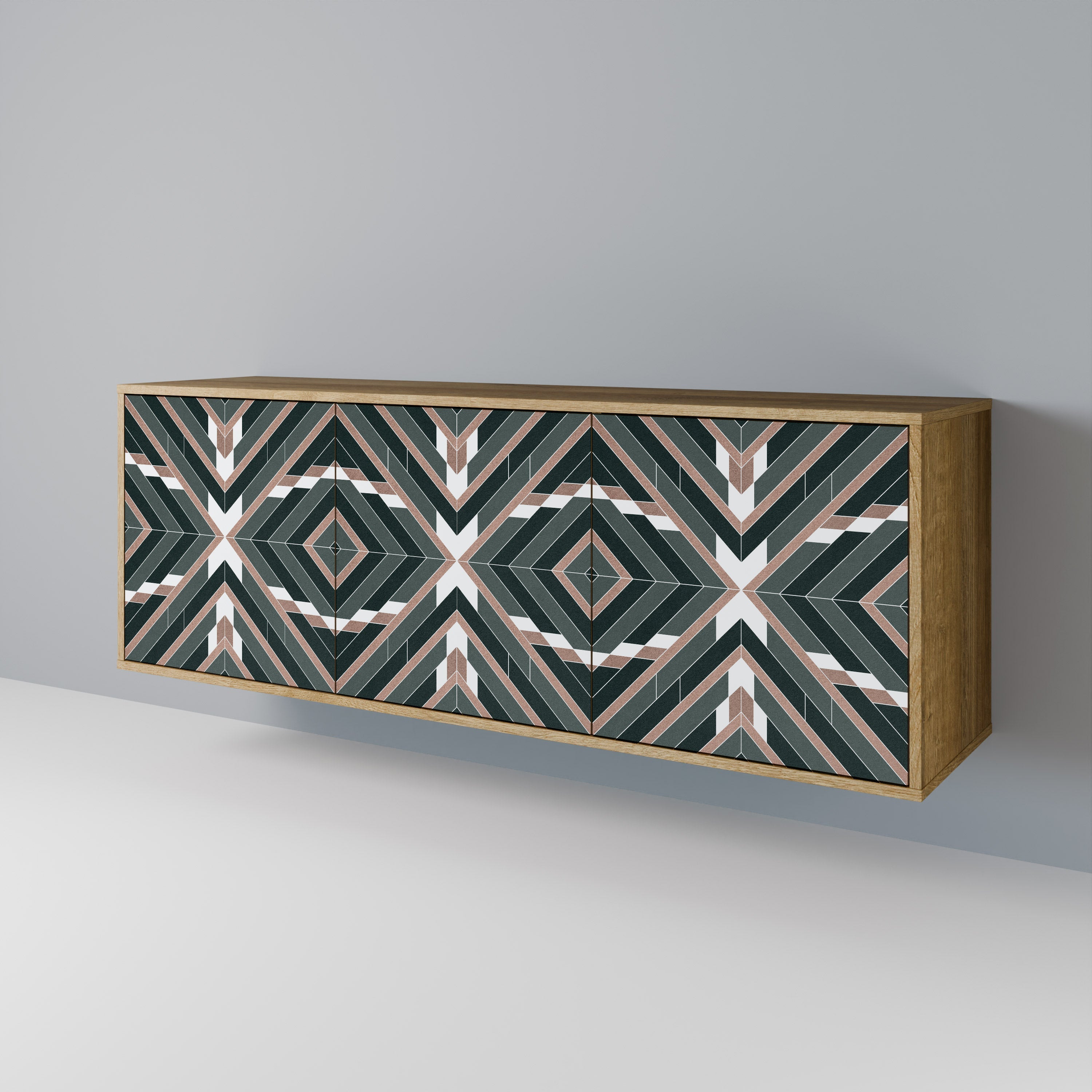 Buffet 3 portes DIMENSION DELIGHTS effet chêne