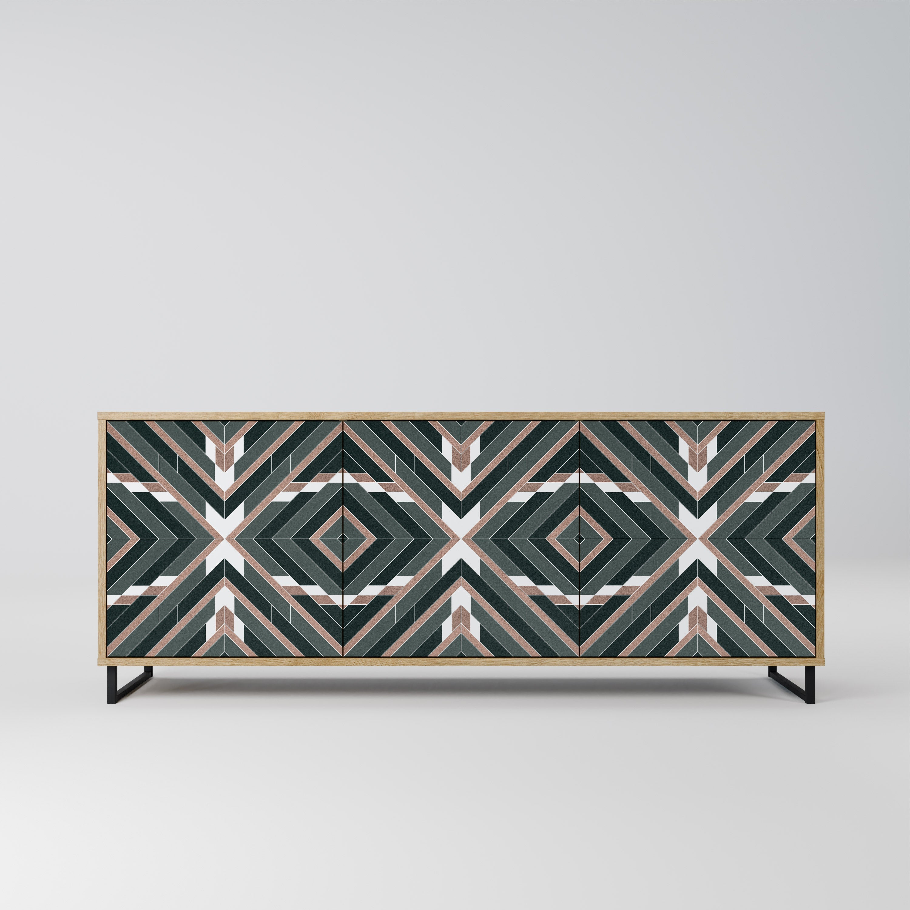 Buffet 3 portes DIMENSION DELIGHTS effet chêne