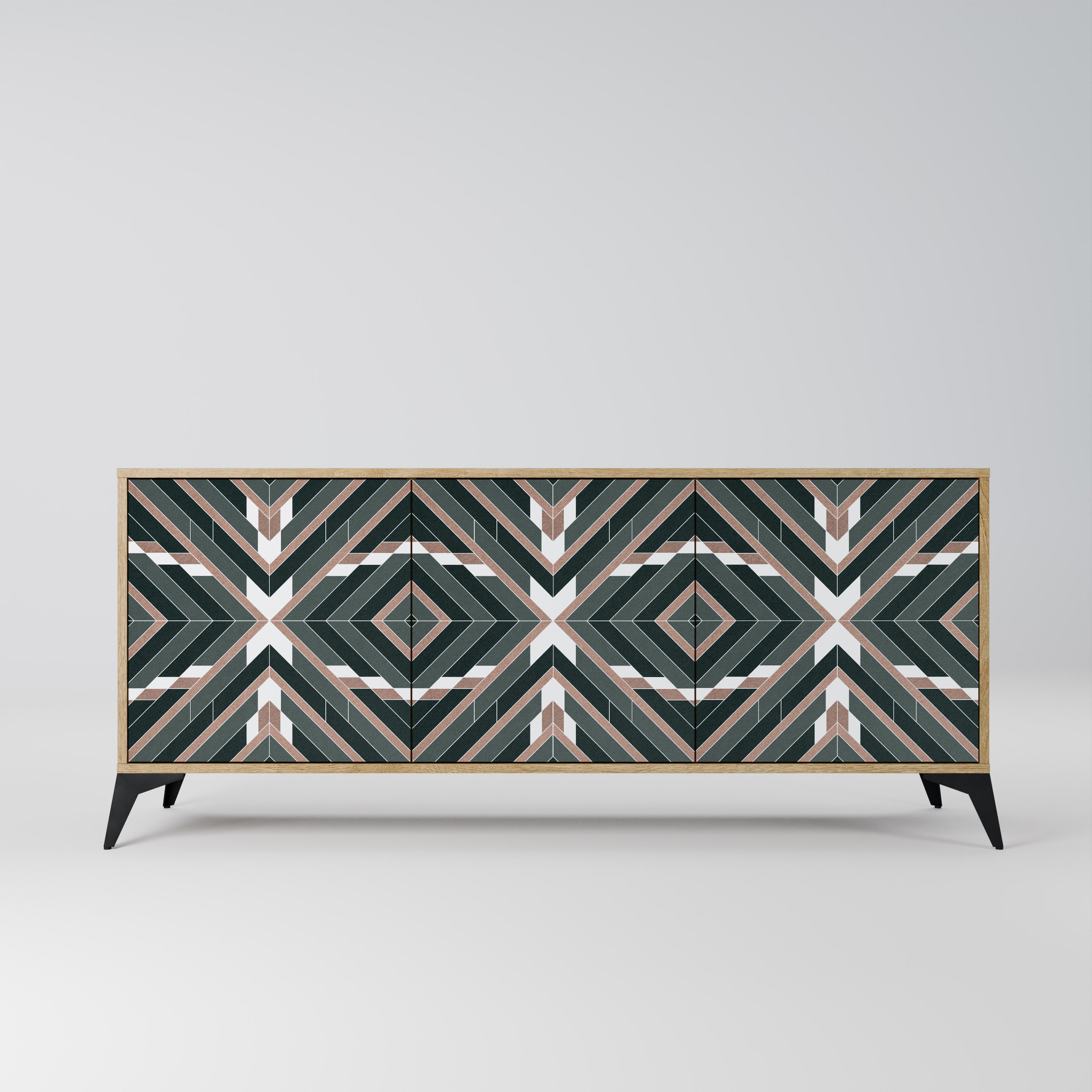 Buffet 3 portes DIMENSION DELIGHTS effet chêne