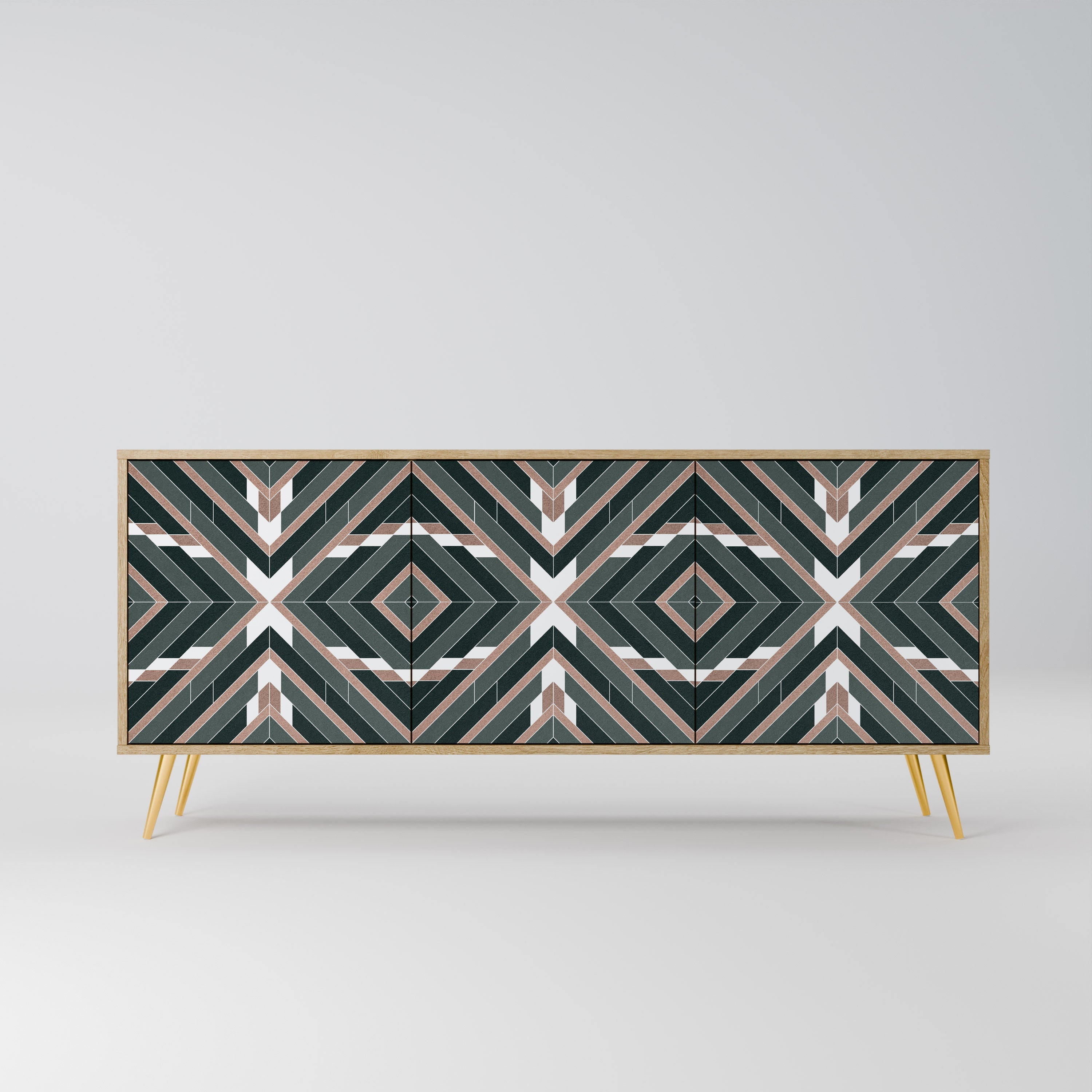 Buffet 3 portes DIMENSION DELIGHTS effet chêne