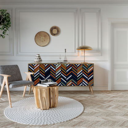 VIBRANT PATCHWORK 3-Door Sideboard